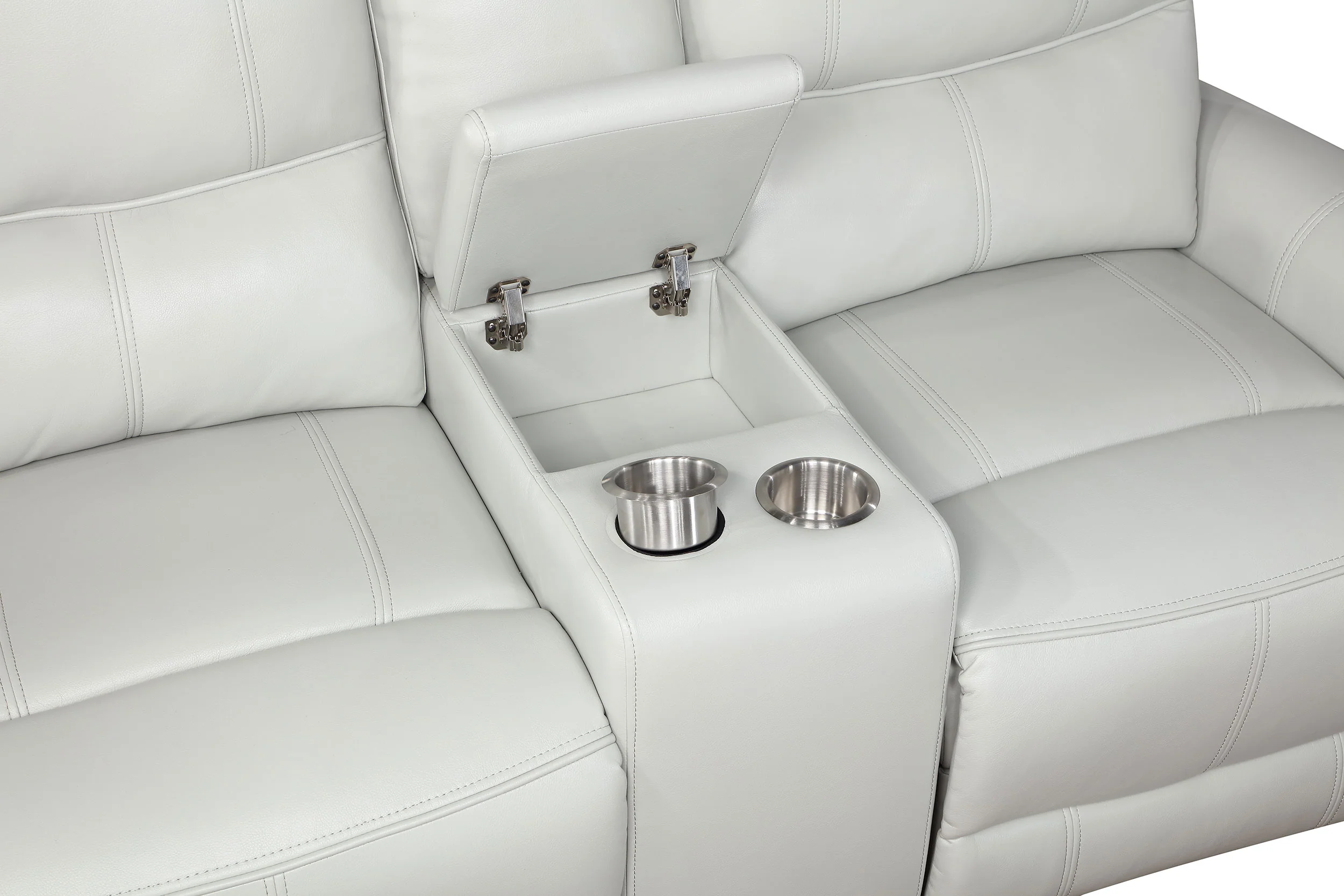 Greenfield Upholstered Power Reclining Loveseat Dove Grey - Image 8