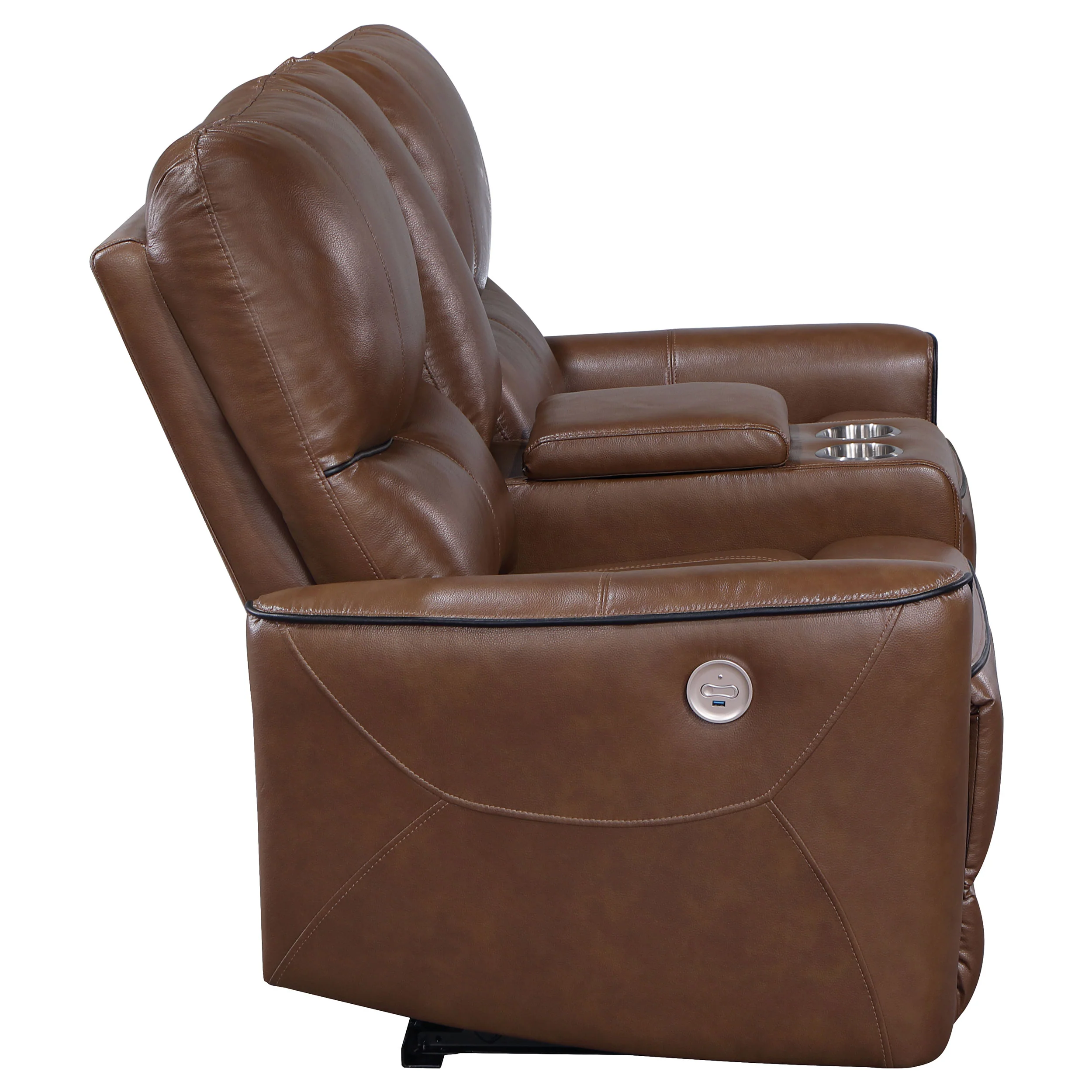 Greenfield Upholstered Power Reclining Loveseat Saddle Brown - Image 9