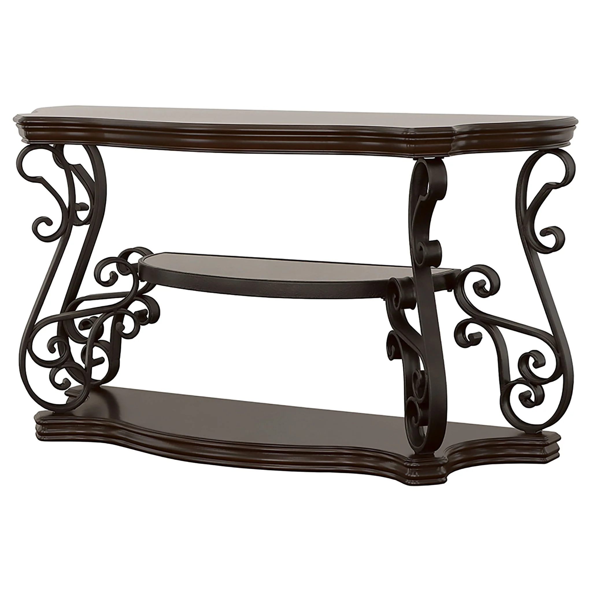 Gretta - Merlot 2 Shelf Sofa Console Table - Brown - Image 8