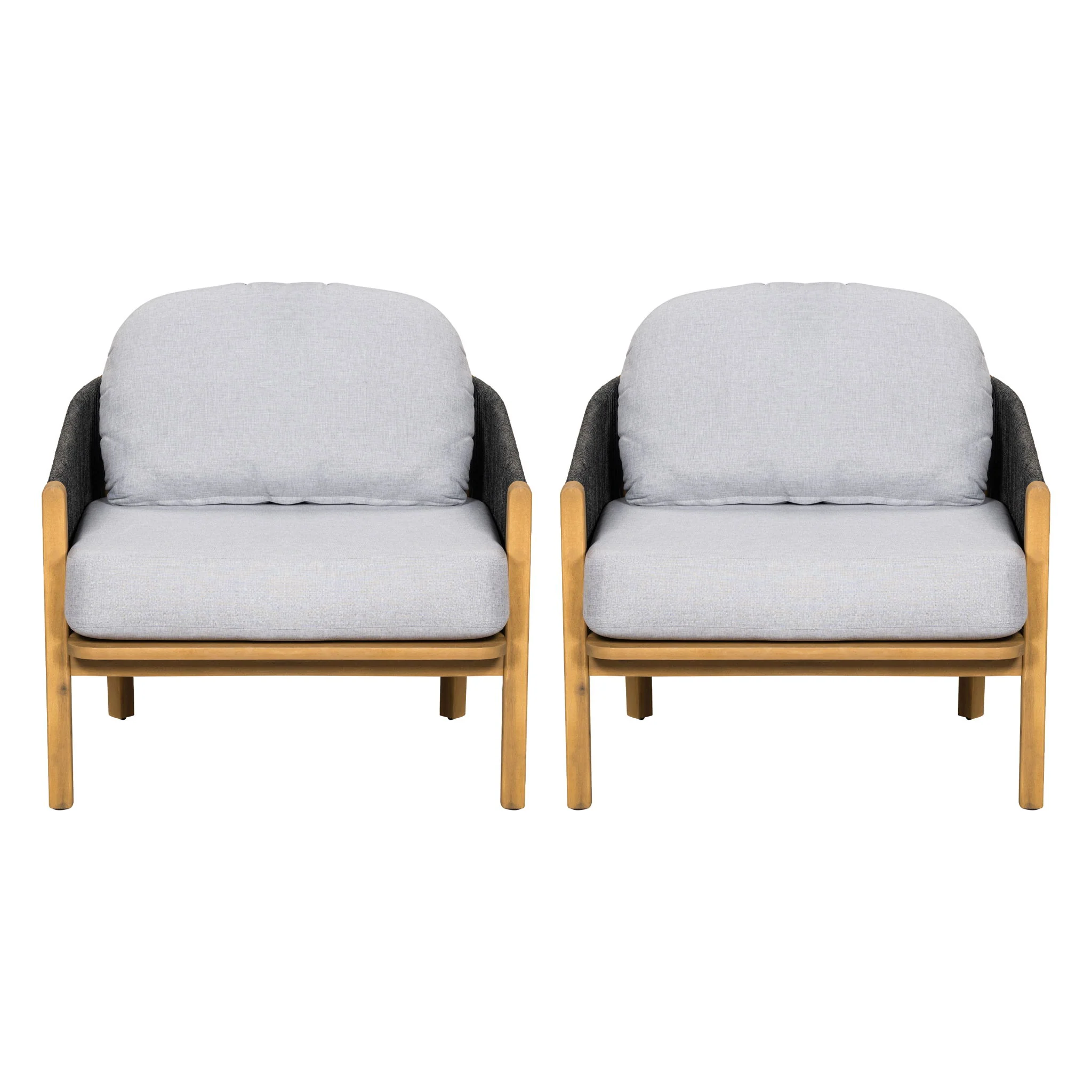 Grotta - Outdoor Wood Club Chair (Set of 2) - Image 10
