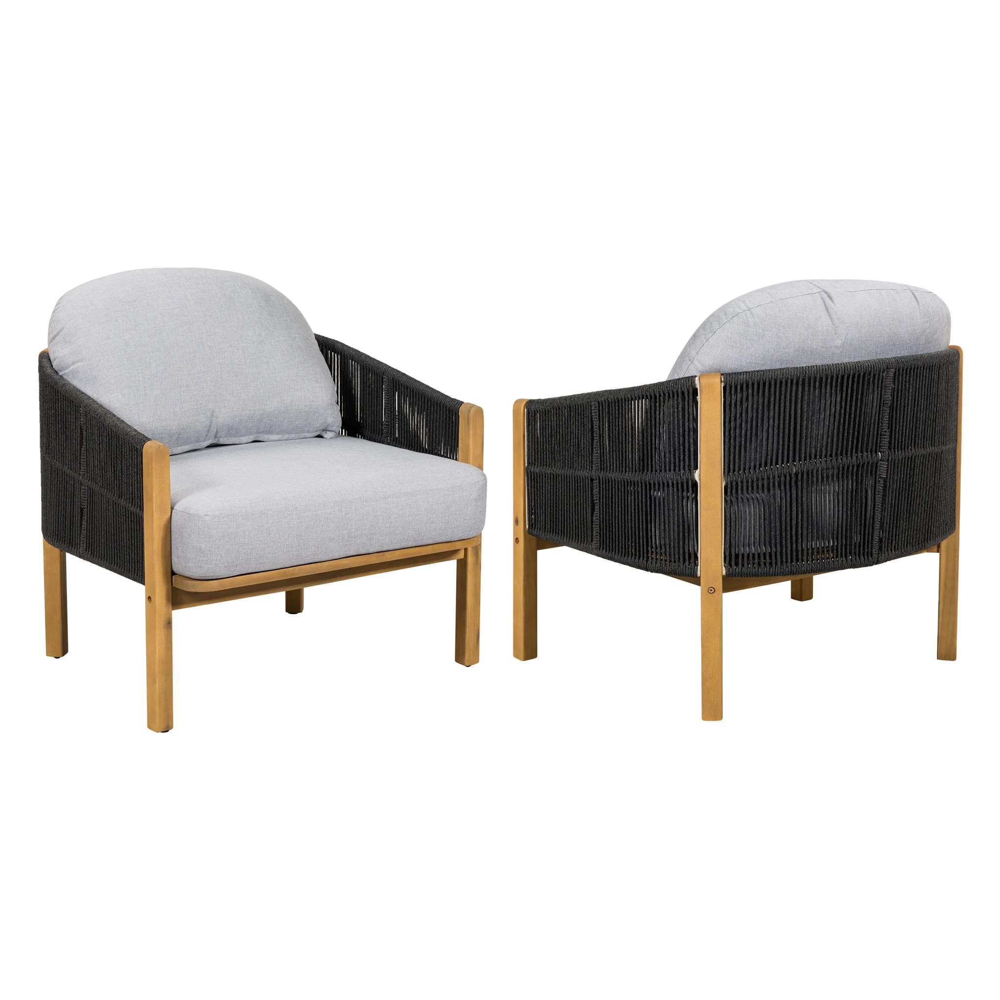 Grotta - Outdoor Wood Club Chair (Set of 2) - Image 14