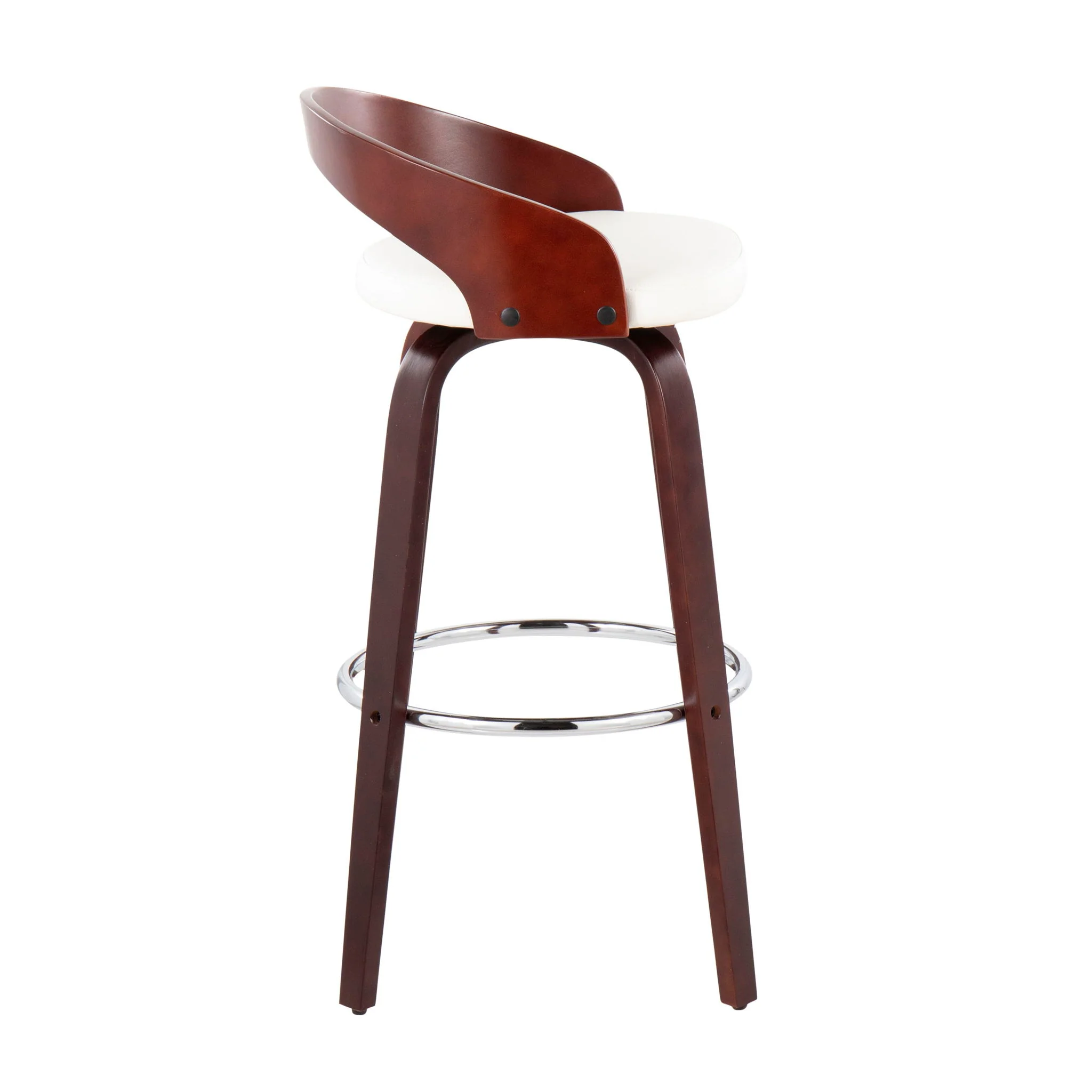 Grotto - Mid Century Elegant Design Modern Barstool With Swivel (Set of 2) - Image 2