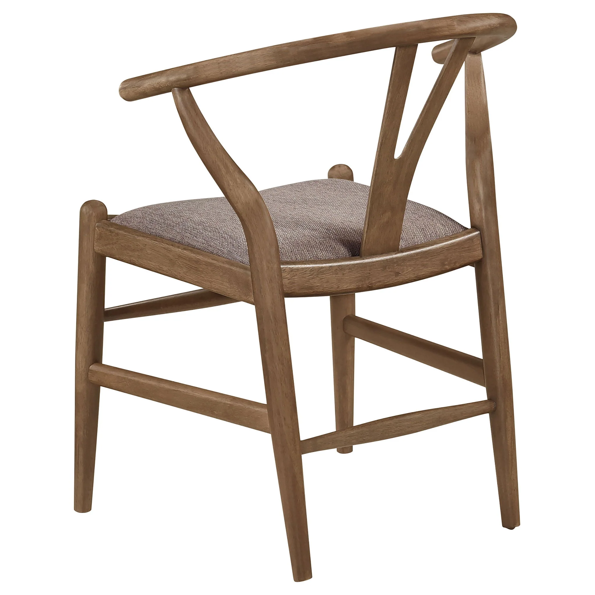 Guinea - 5 Piece Dining Set With Round Table And Upholstered Chairs - Walnut - Image 8