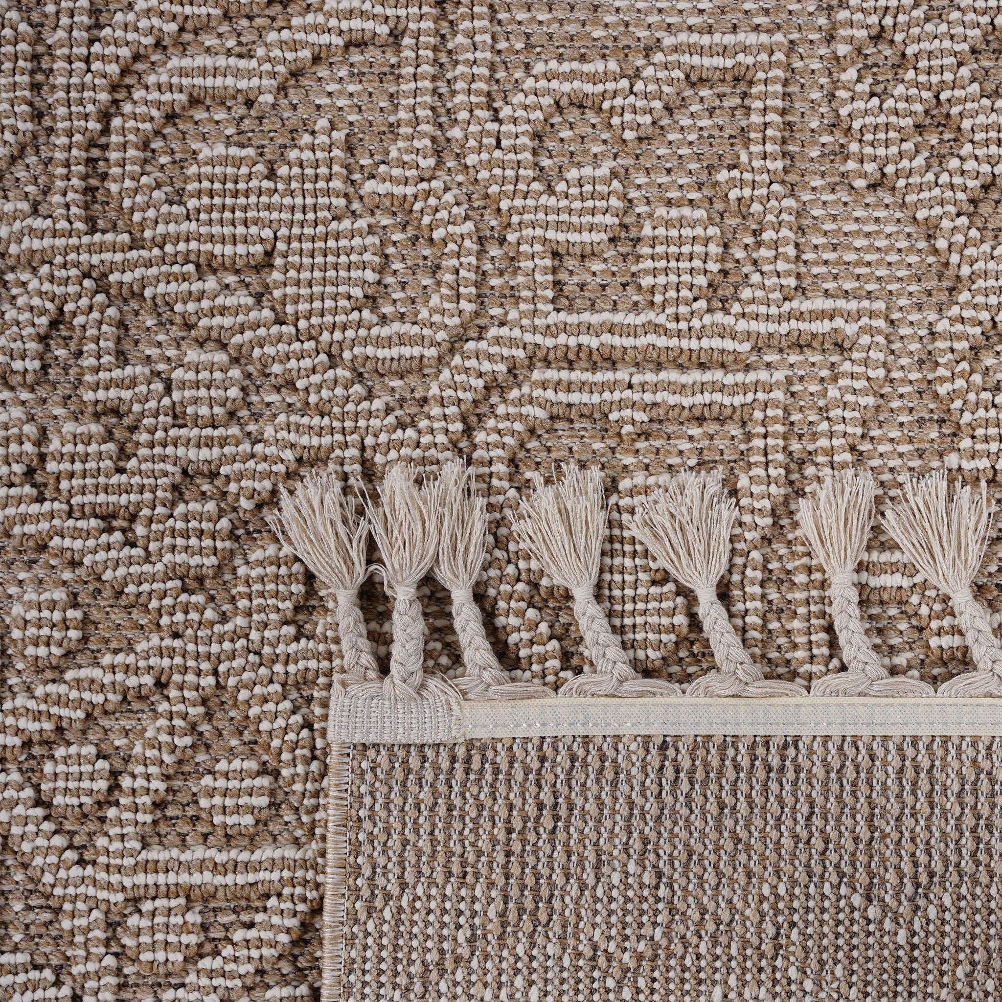 Guros - 8' X 10' Medallion Indoor / Outdoor Area Rug - Beige - Image 2
