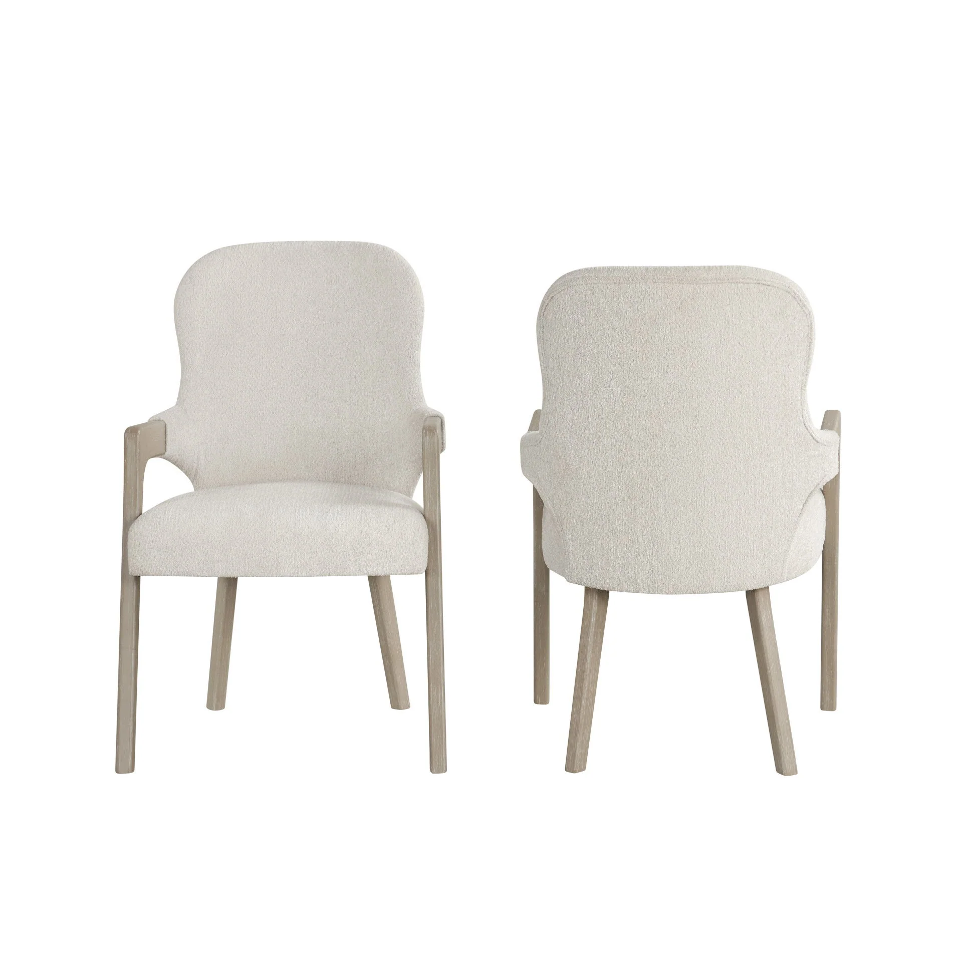 Gwendolyn - Upholstered Arm Chair (Set of 2) - Cerused Taupe - Image 8