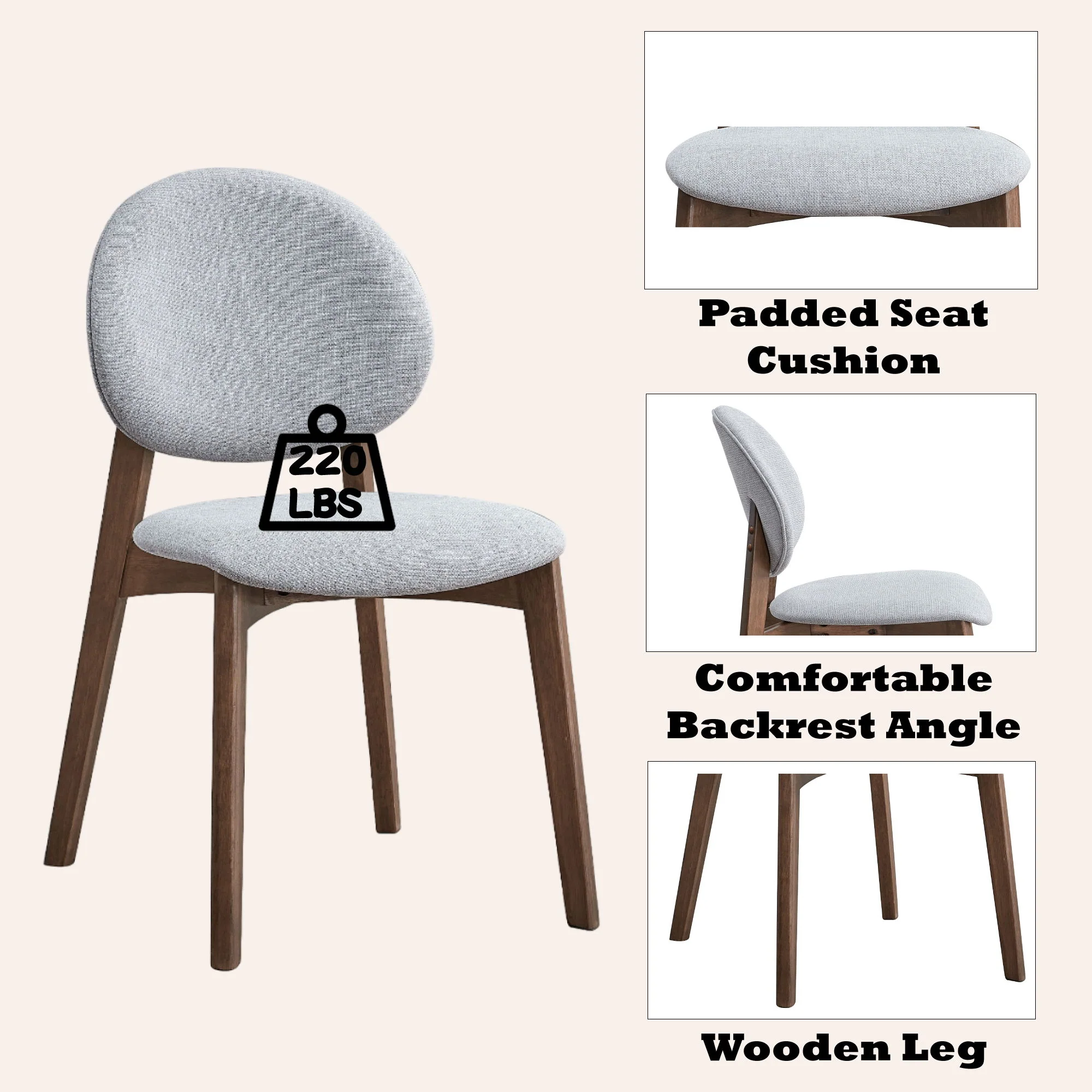 Hadasa - Side Chair, Elegant Upholstery (Set of 2) - Image 6