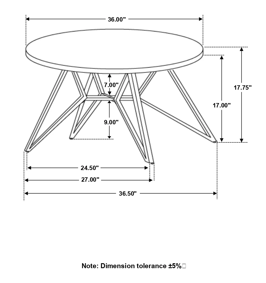 Hadi Round SmartTop Coffee Table - Cement and Gunmetal - Image 6