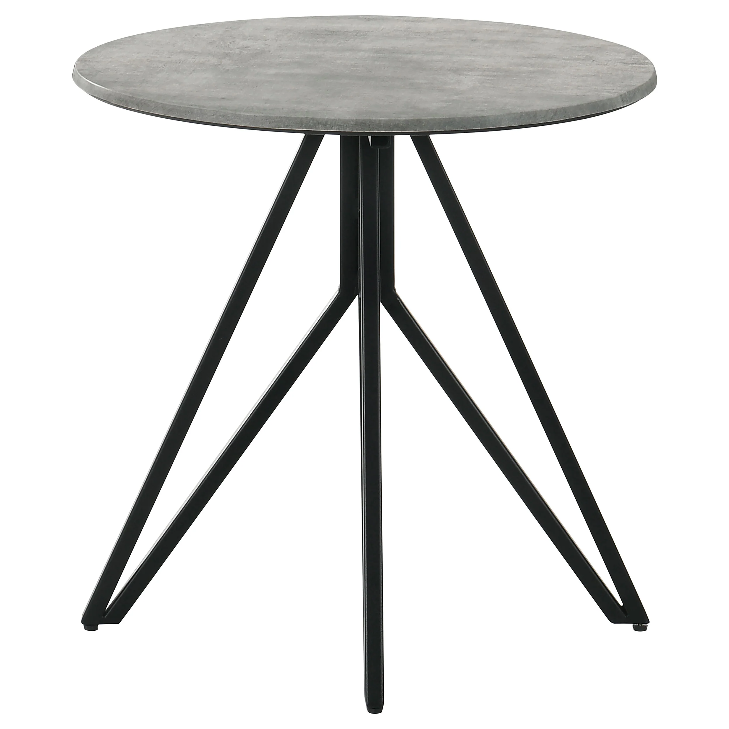 Hadi Round SmartTop Side End Table Cement Gunmetal - Image 5