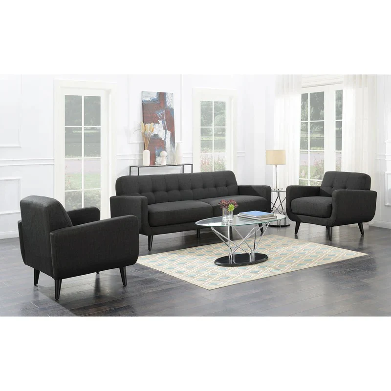 Hadley Heirloom Charcoal Fabric Accent Chair - Image 8