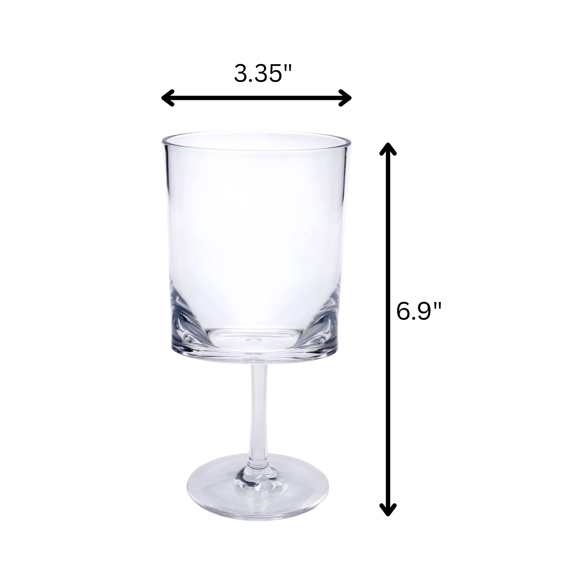 Halo - Leadingware Oval Plastic Wine Glasses (Set of 4) Unbreakable Bpa Free Acrylic, 12Oz - Clear - Image 5