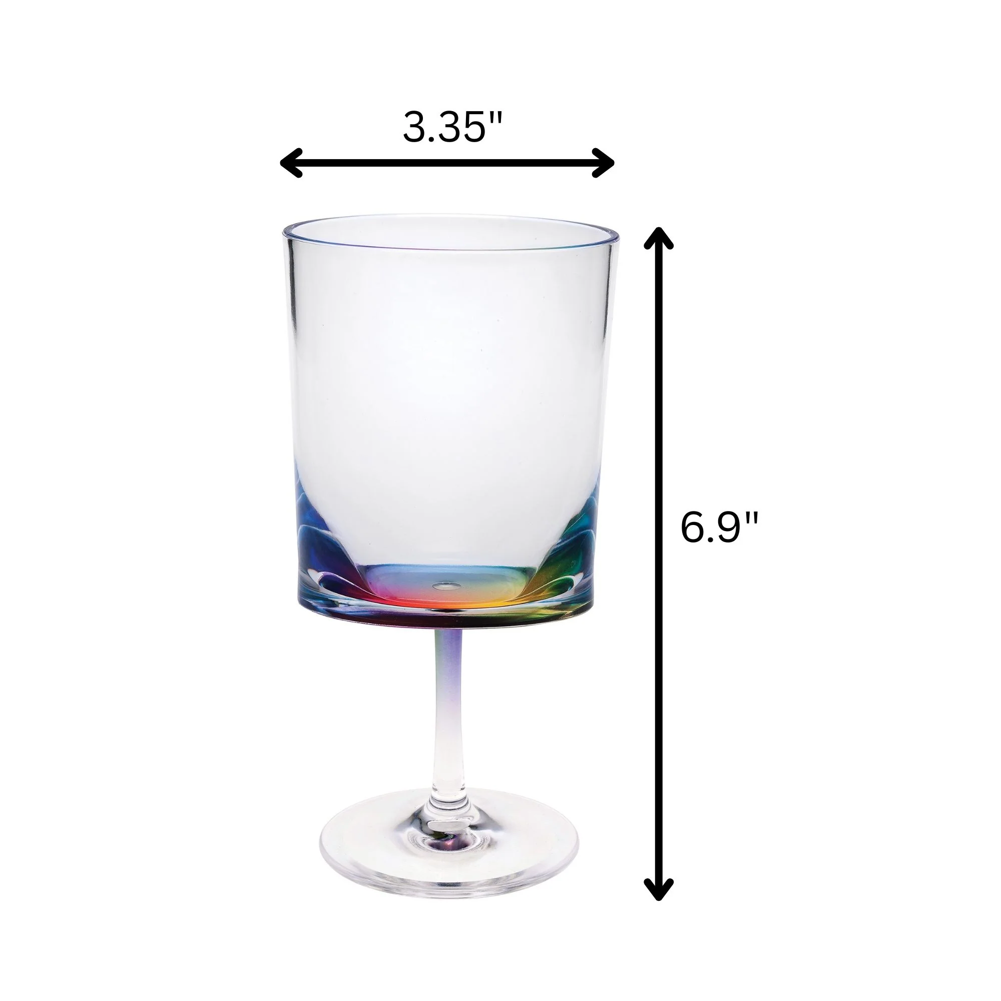 Halo Leadingware Oval Plastic Wine Glasses (Set of 4), Unbreakable Bpa Free Acrylic, 12Oz - Clear - Image 6