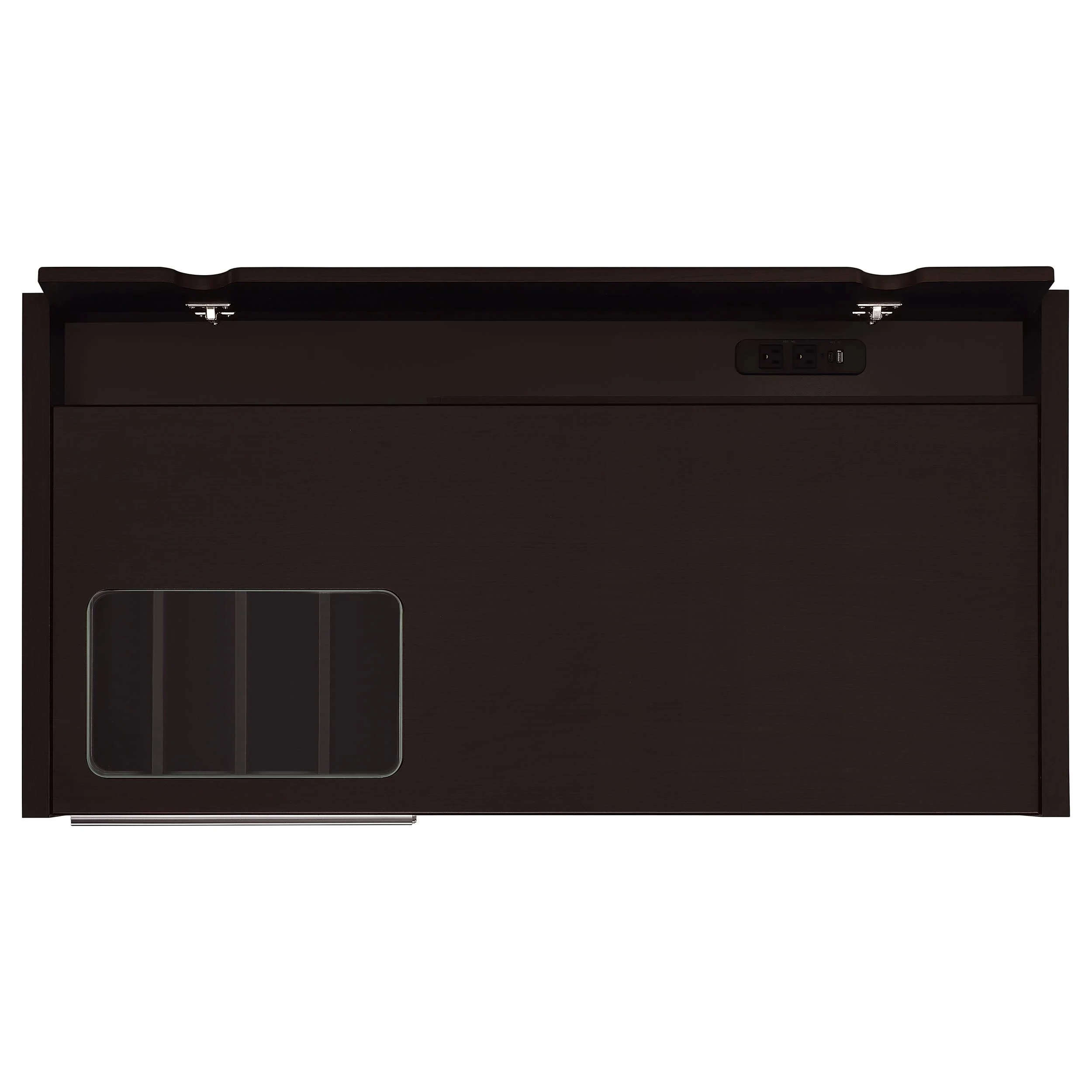Halston 47-inch 2-Drawer Office Desk with Cabinet Cappuccino - Image 8