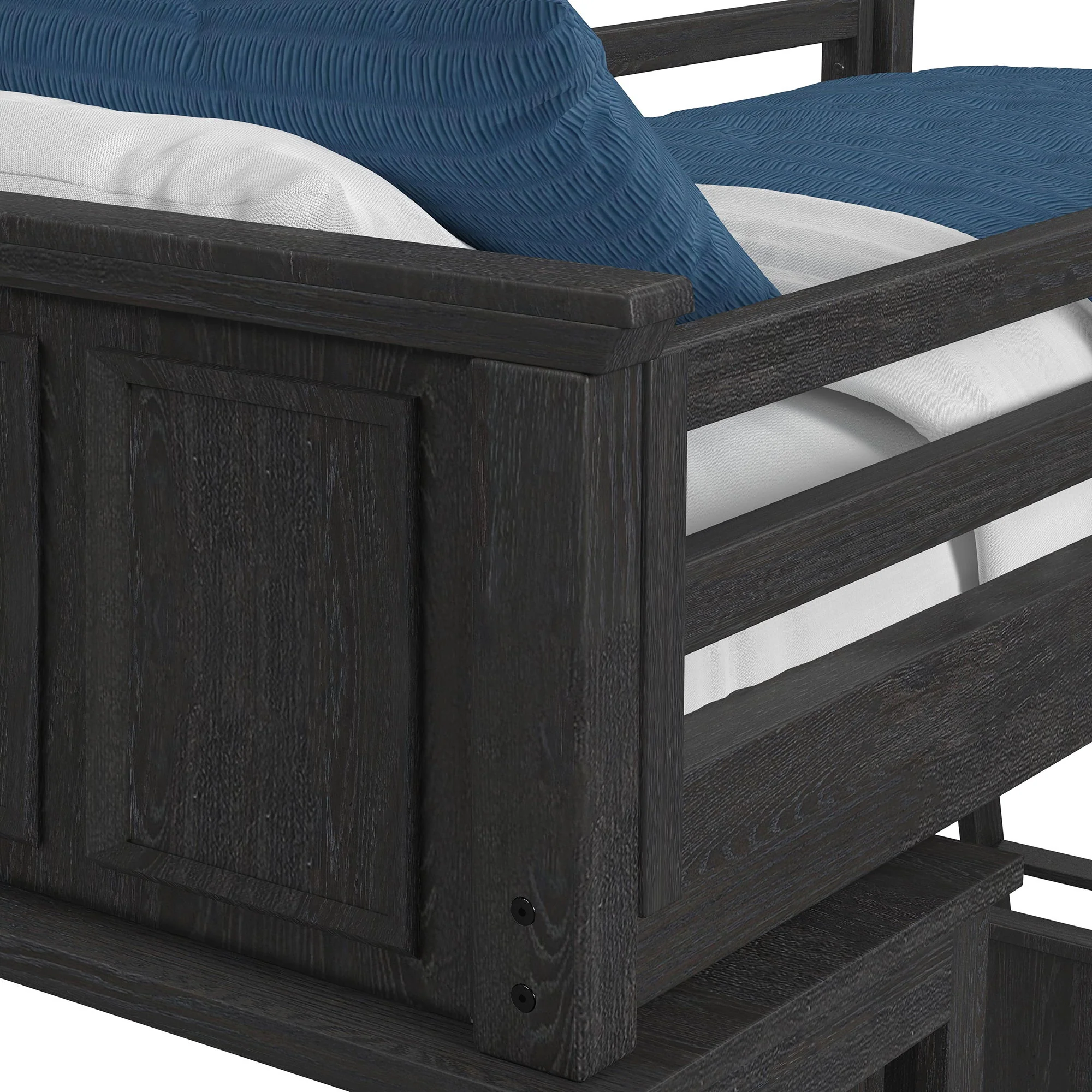 Hampton Kids - Loft Bed With Ladder And Desk With Speaker - Image 4