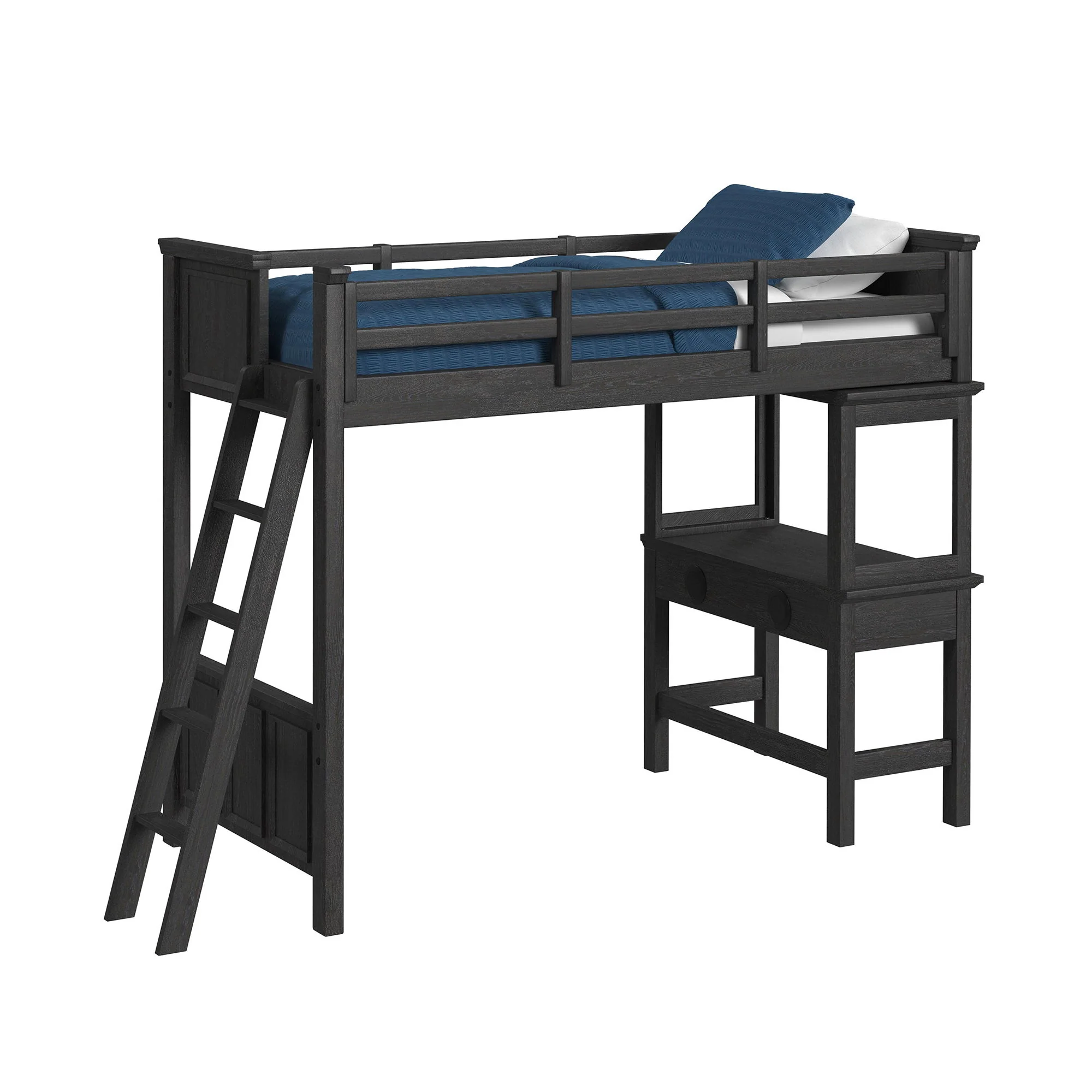 Hampton Kids - Loft With Ladder And Desk With Speaker Bedroom Set - Image 30
