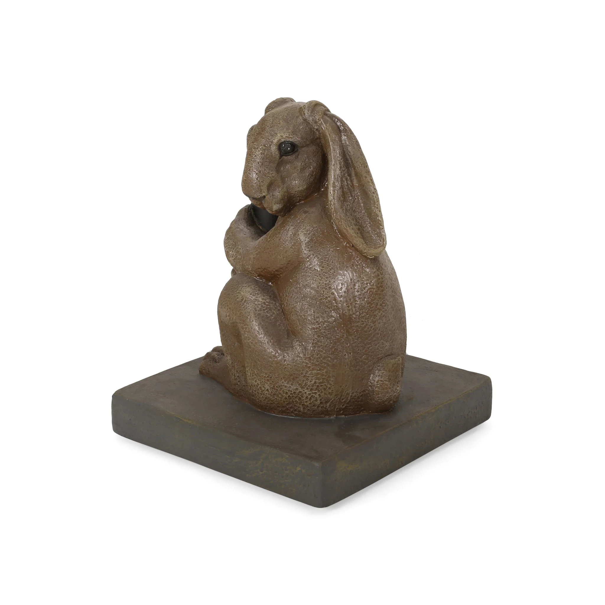Hand Crafted Rabbit Umbrella Base With Playful Design - Light Brown - Image 4