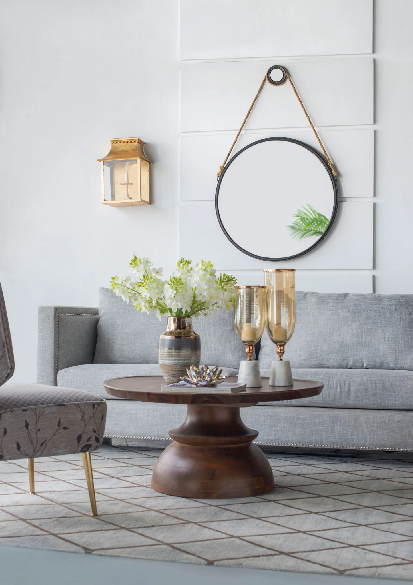 Handsome Cleveland Mirror With Rope Strap Contemporary Design Circle Mirror With Round Metal Frame For Wall Decor - Image 4