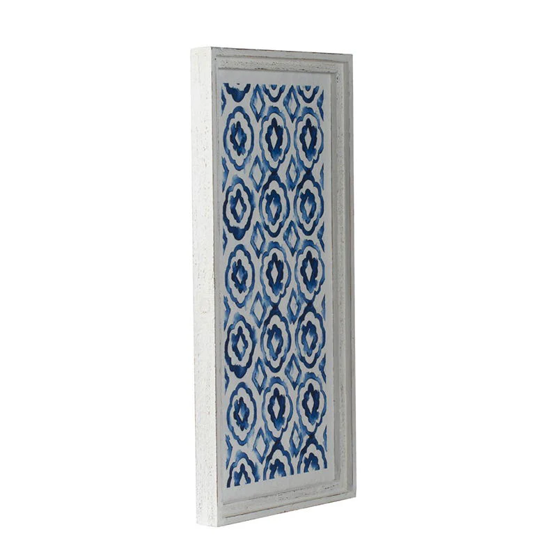 Hanging Sculptures, Modern Wall Art Decor (Set of 2) - White / Blue - Image 3