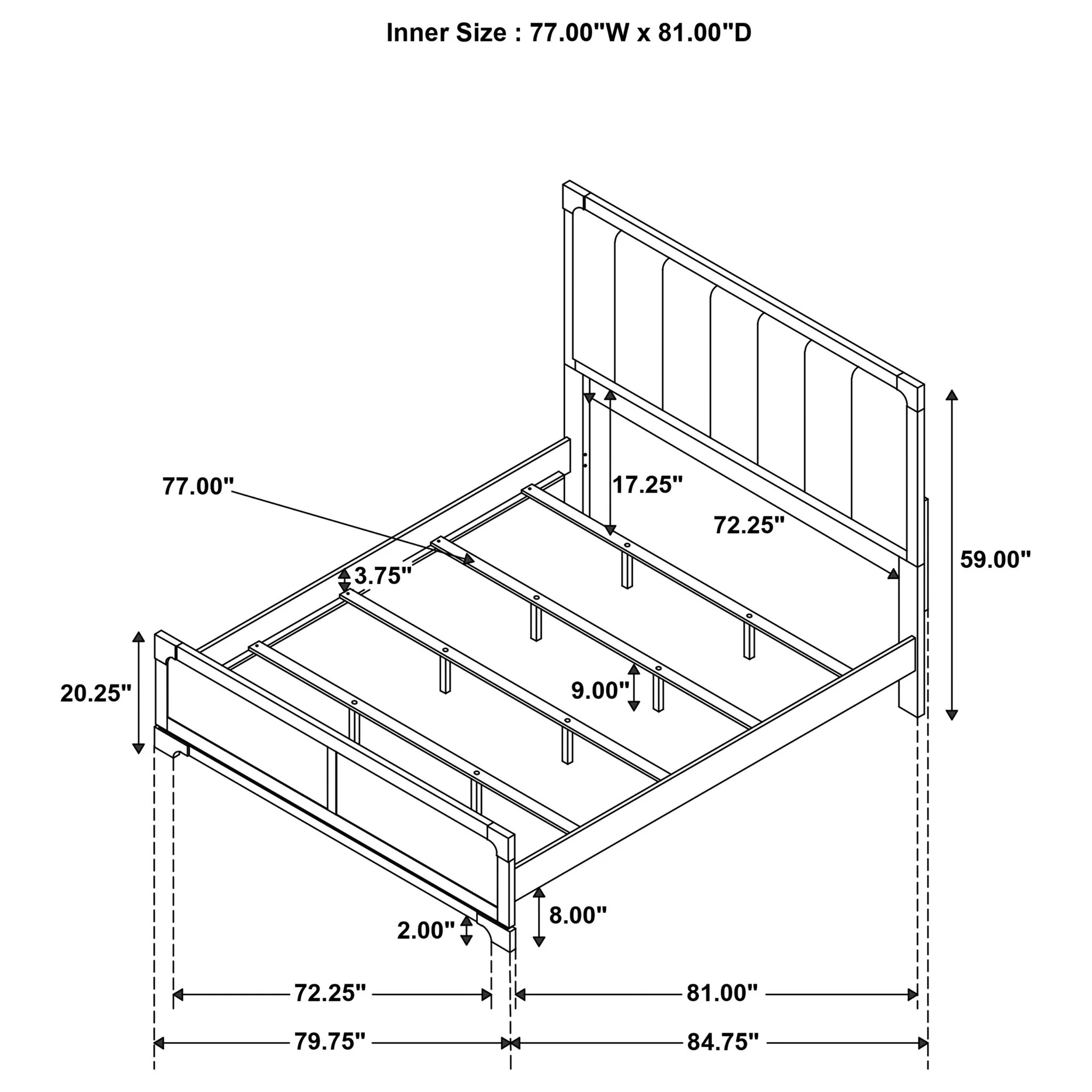 Harbington - Panel Bed - Image 5