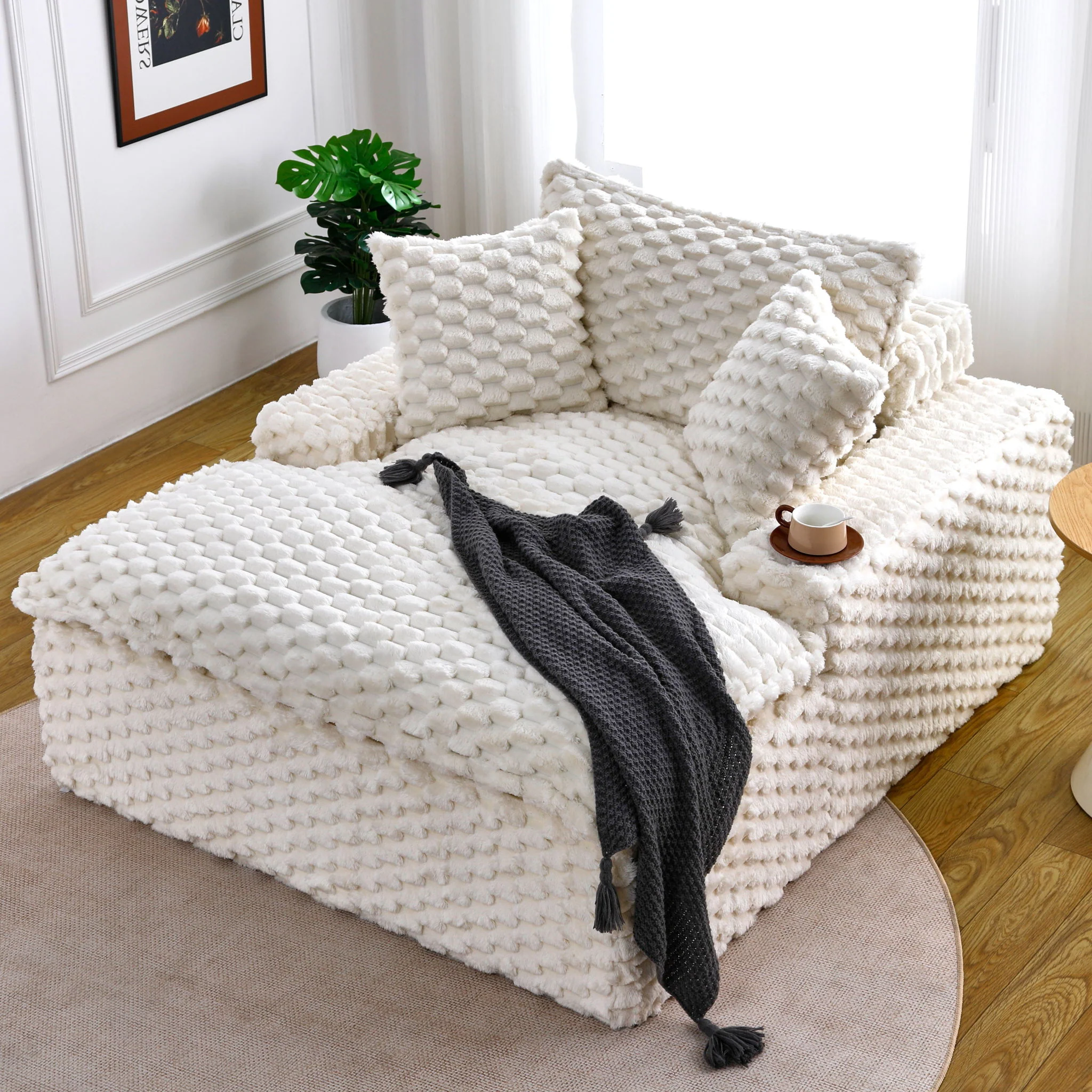 Harbor - Luxury Sofa Turtle Fleece Fabric - Image 9