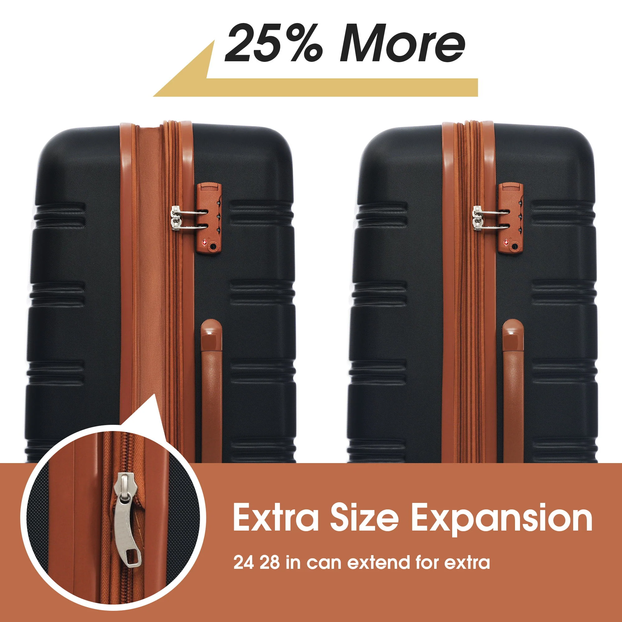 Hardshell Luggage Sets 2 Pieces + Bag Spinner Suitcase With Tsa Lock Lightweight 20" / 24" - Image 11