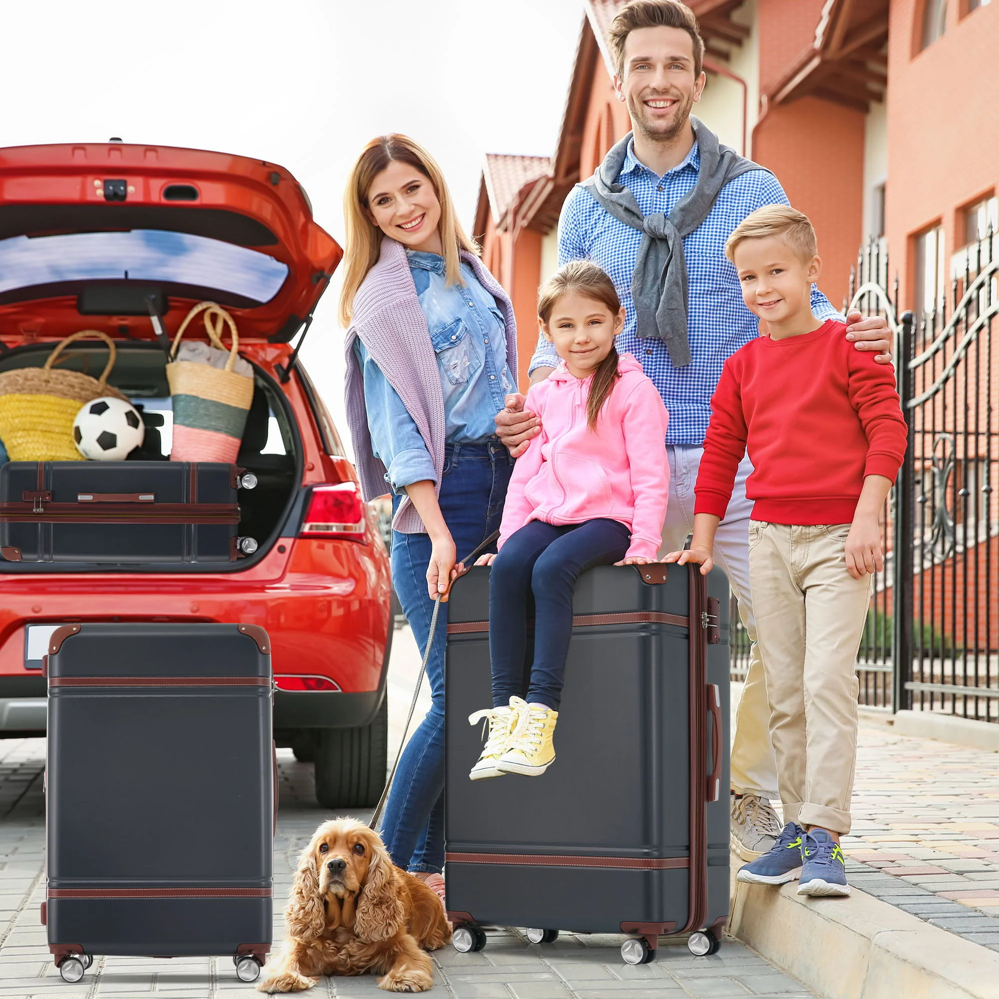 Hardshell Luggage Sets 3 Pieces 20" / 24" Luggages And Cosmetic Case Spinner Suitcase With Tsa Lock Lightweight - Image 20