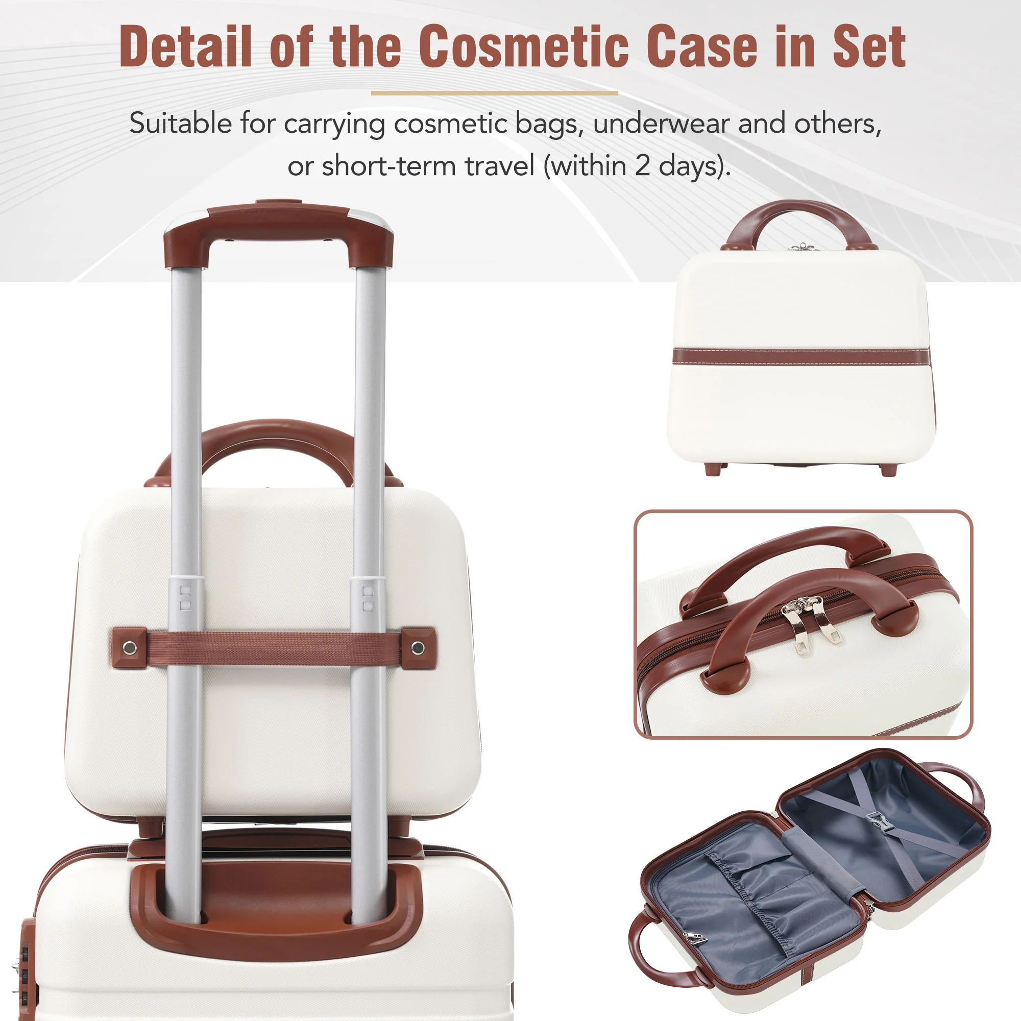 Hardshell Luggage Sets 3 Pieces 20" / 24" Luggages And Cosmetic Case Spinner Suitcase With Tsa Lock Lightweight - Image 22