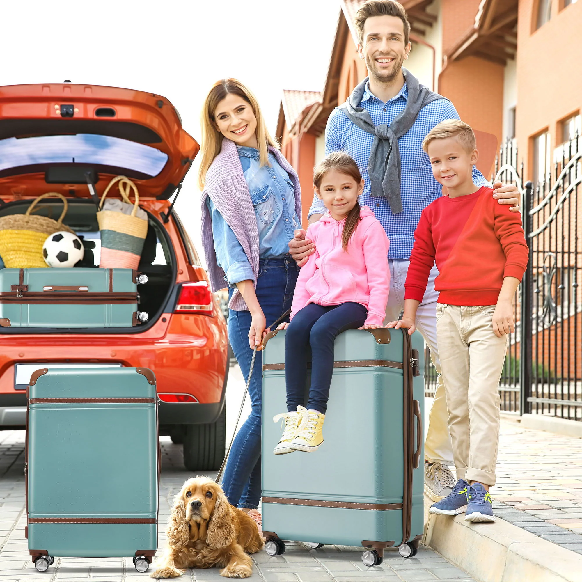Hardshell Luggage Sets 3 Pieces 20" / 24" Luggages And Cosmetic Case Spinner Suitcase With Tsa Lock Lightweight - Image 30