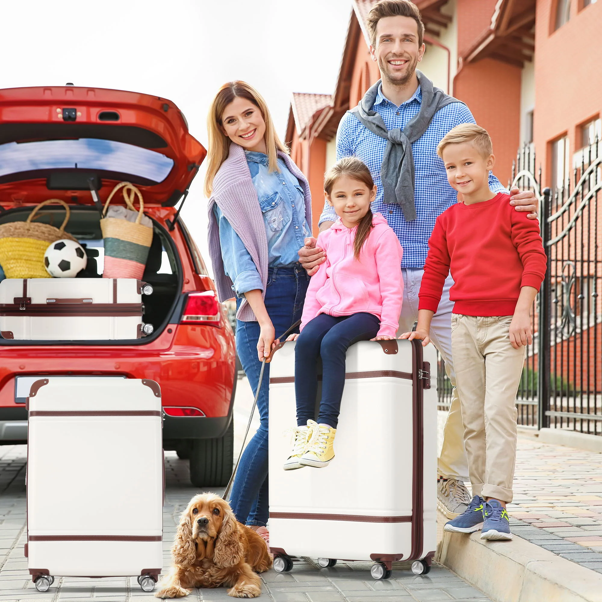 Hardshell Luggage Sets 3 Pieces 20" / 24" Luggages And Cosmetic Case Spinner Suitcase With Tsa Lock Lightweight - Image 40