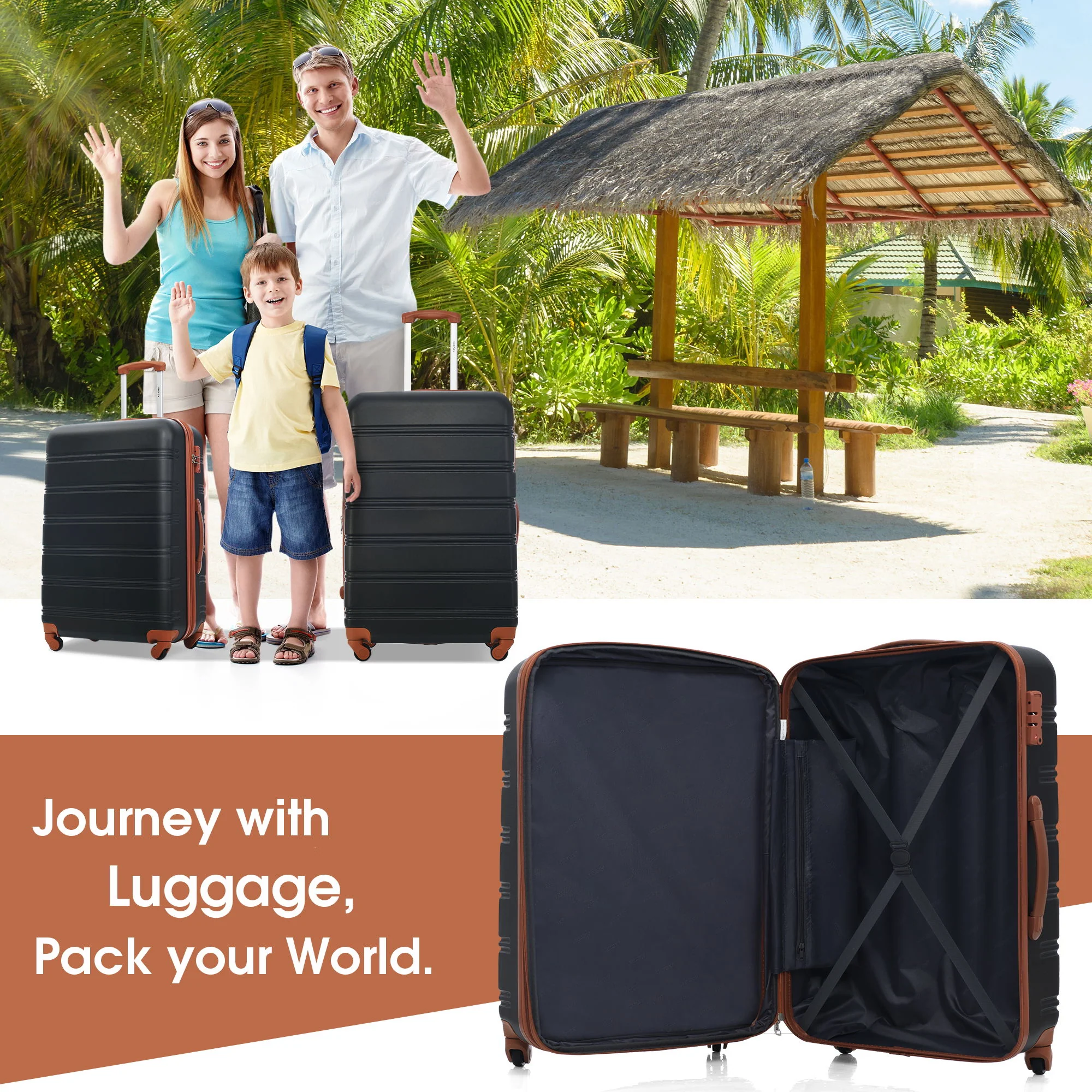 Hardshell Luggage Sets 4 Pieces + Bag Spinner Suitcase With Tsa Lock Lightweight - 16" / 20" / 24" / 28" Luggages - Image 16