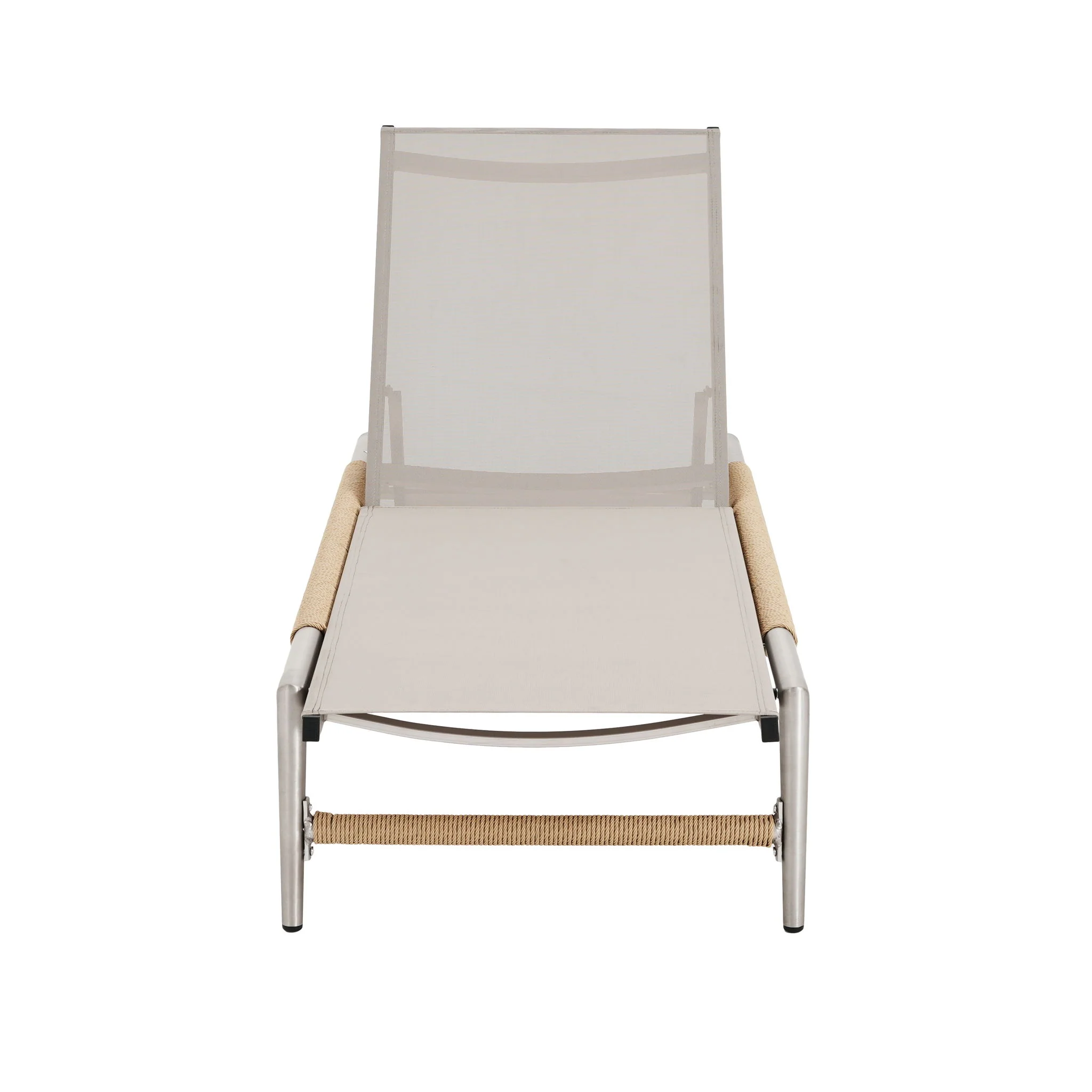 Hargrove - Outdoor Patio Aluminum Chaise Lounge (Set of 2) - Natural / Silver - Image 8