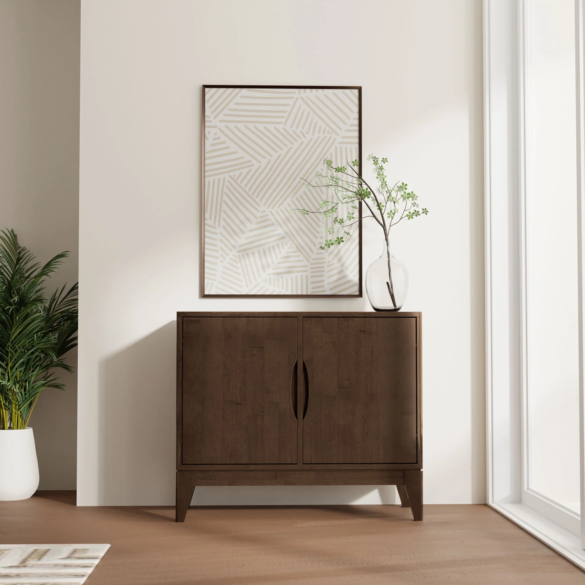 Harper - 2 Door Sideboard Buffet - Walnut Brown - Image 5