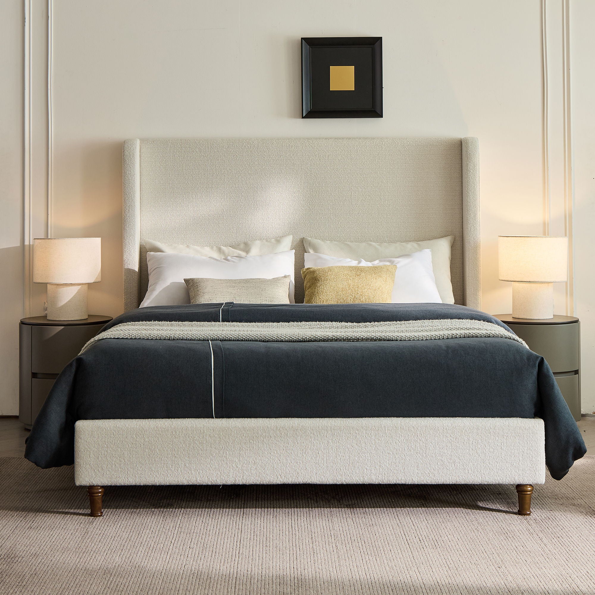 Harper - Tall Headboard Upholstered Bed With Elegant Simplicity - Image 9
