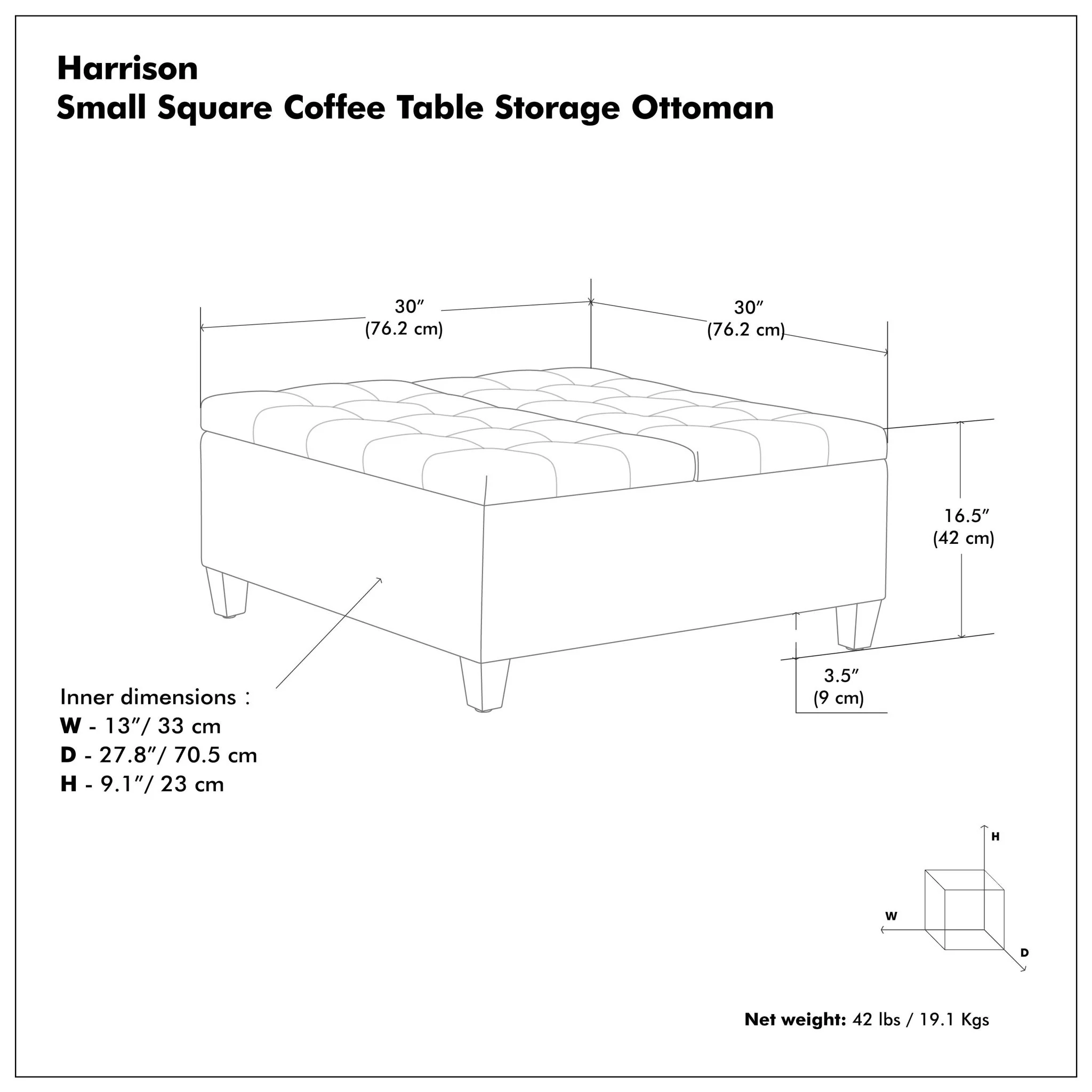 Harrison - Upholstered Coffee Table Storage Ottoman - Image 106