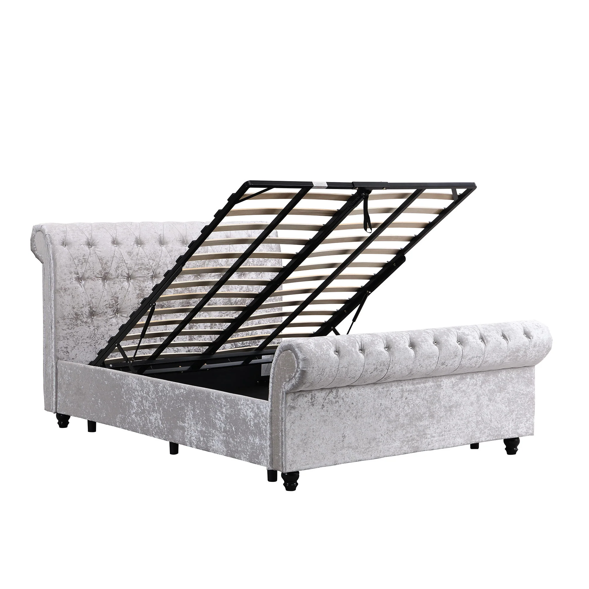 Hartfried - Queen Size Upholstered Storage Bed - Beige - Image 3