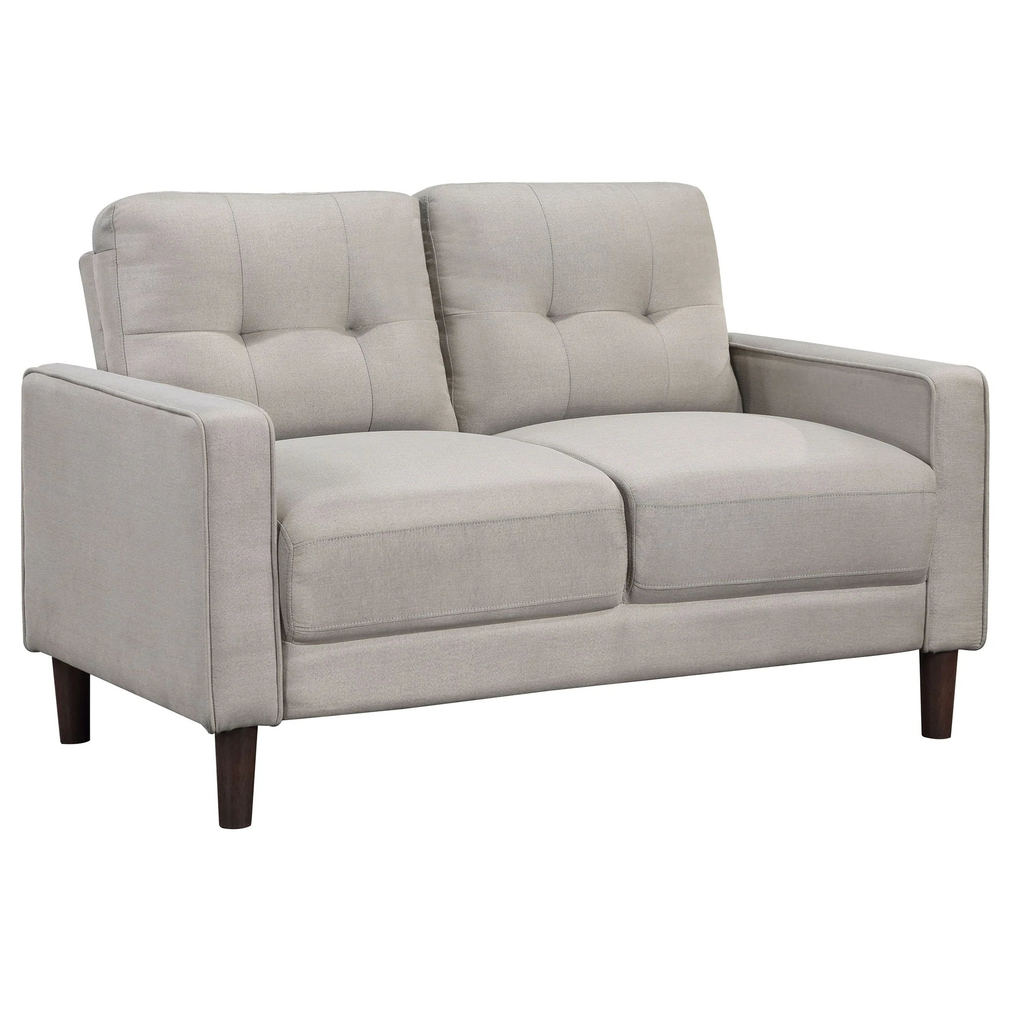 Harvey - 2 Piece Upholstered Tufted Sofa Set - Beige - Image 9