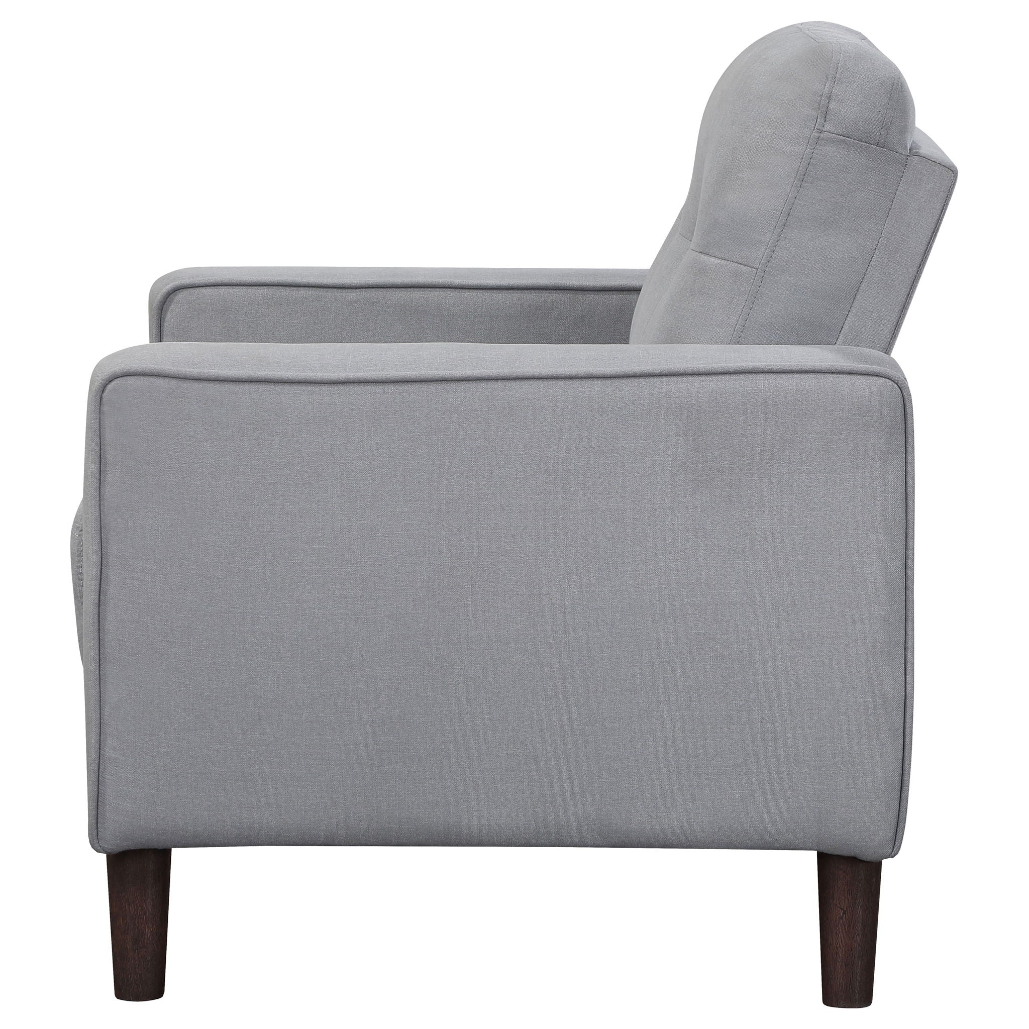 Harvey - Upholstered Tufted Accent Chair - Gray - Image 5