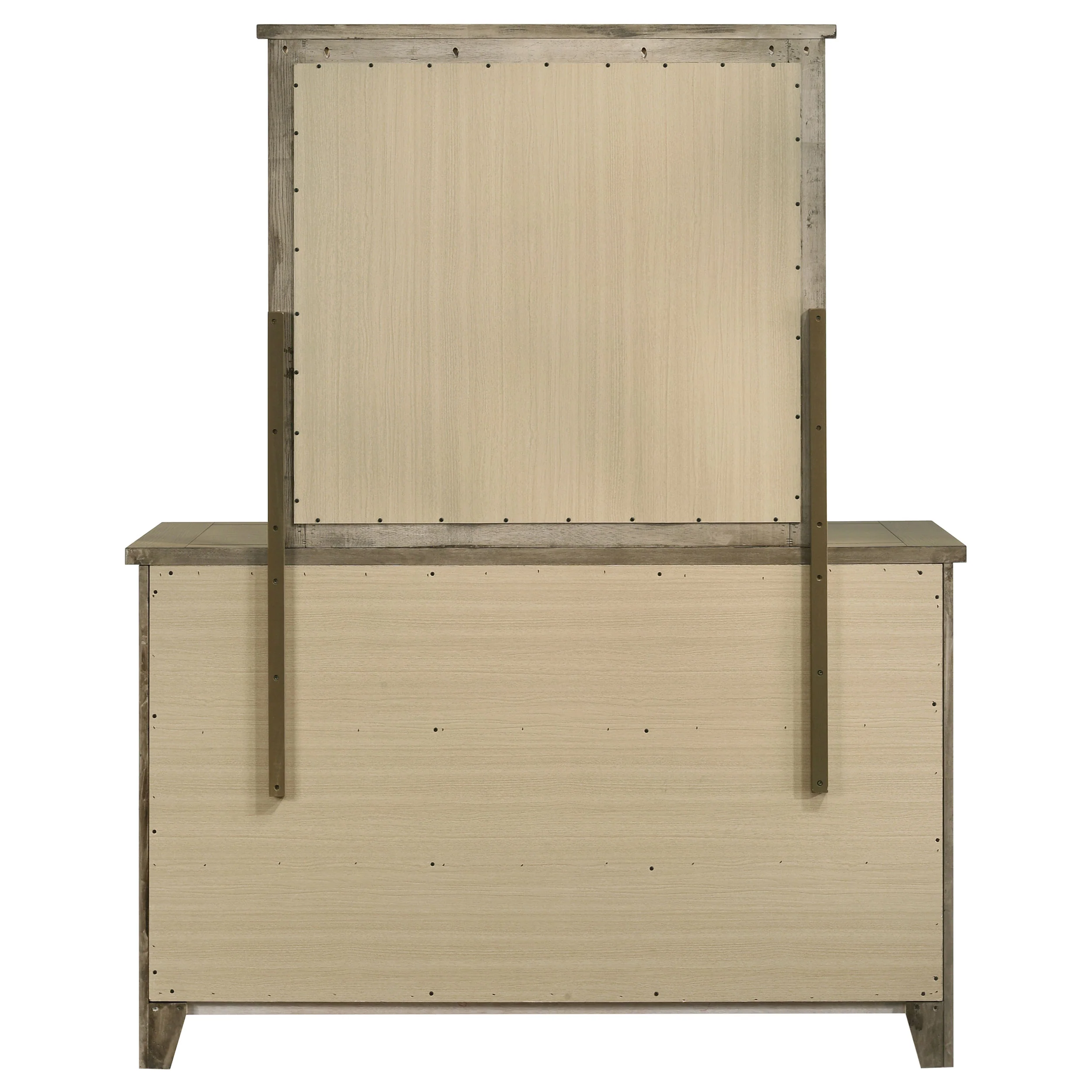 Hazlewood 6-Drawer Bedroom Dresser with Mirror - Vineyard Oak - Image 6