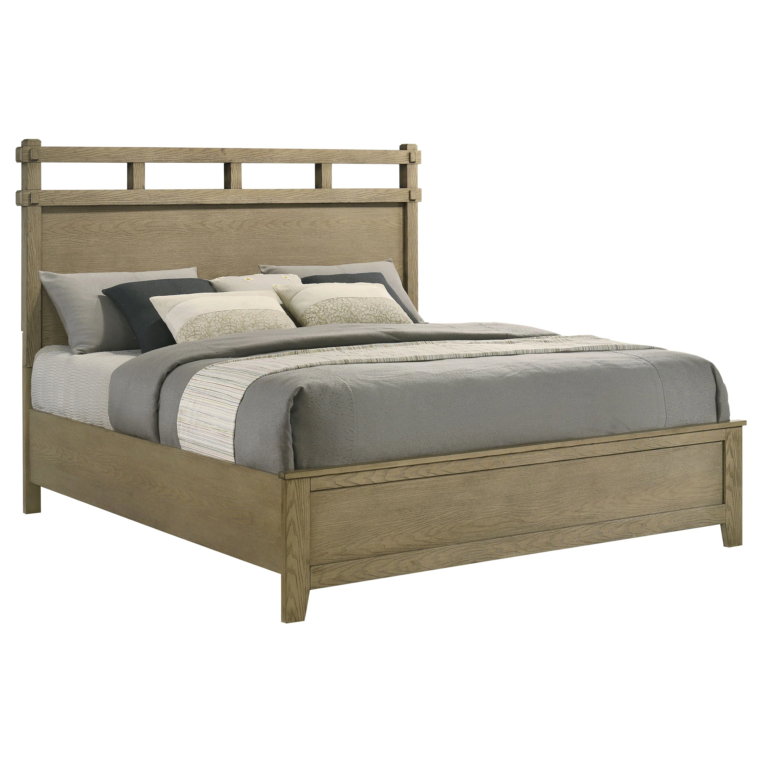 Hazlewood 61-inch Eastern King Panel Bed Vineyard Oak - Image 3