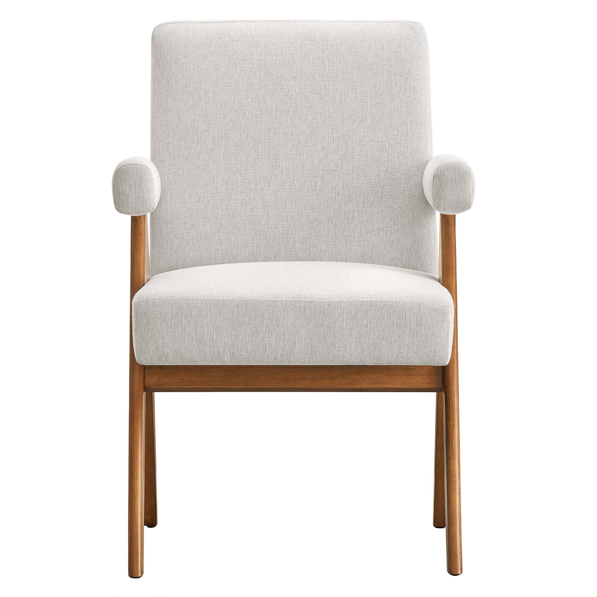 Heathered Fabric Dining Room Chairs Set of 2 - Image 2