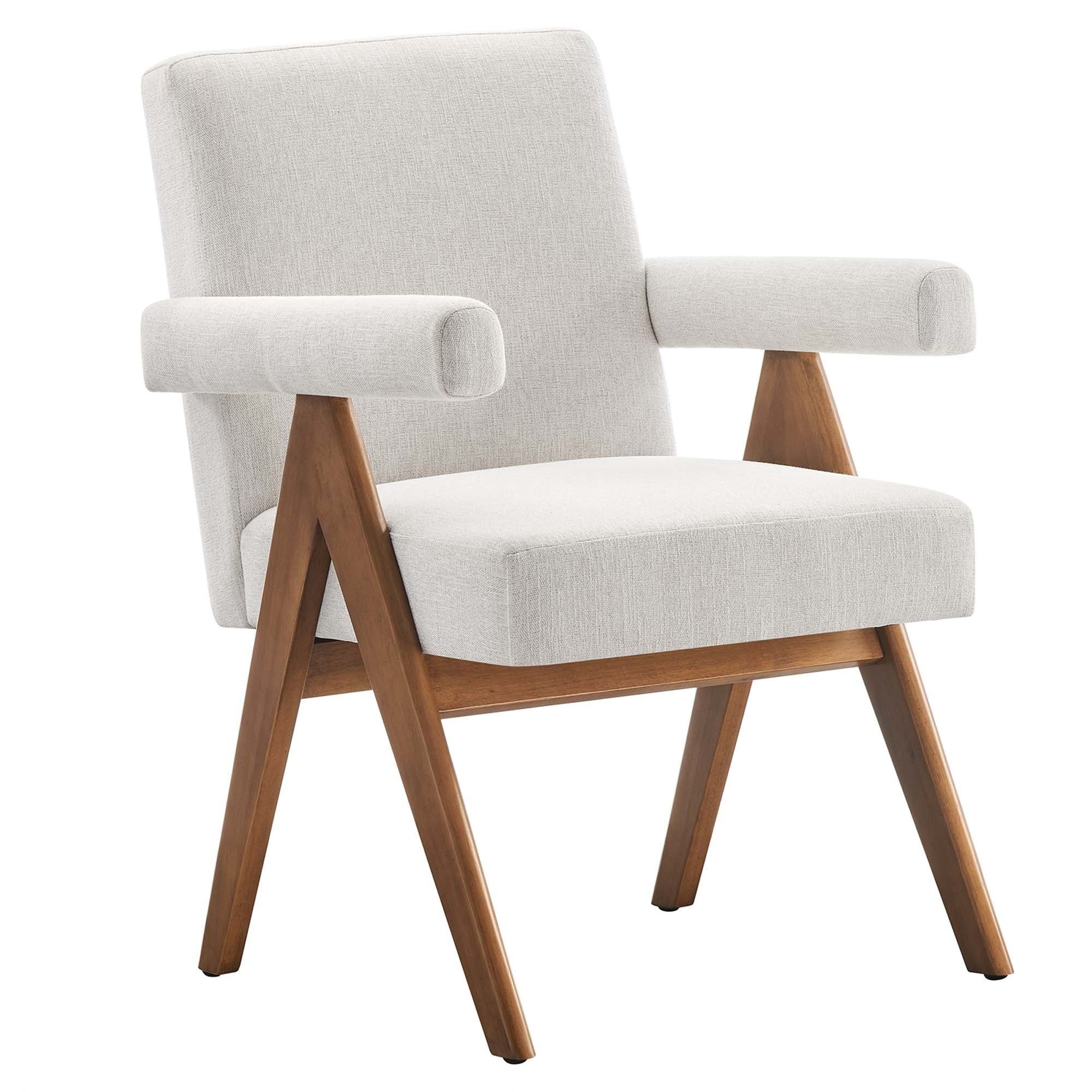 Heathered Fabric Dining Room Chairs Set of 2 - Image 3