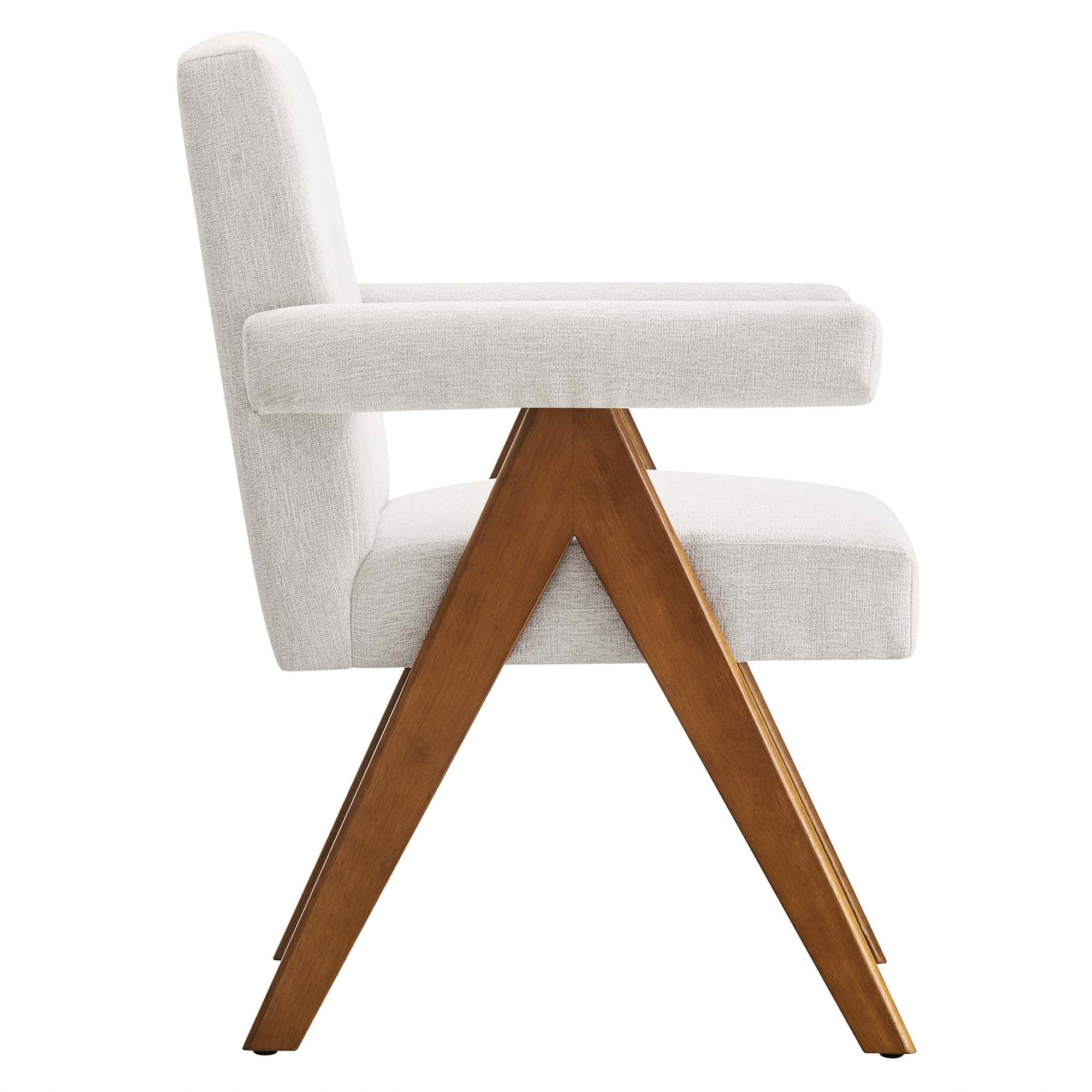 Heathered Fabric Dining Room Chairs Set of 2 - Image 4