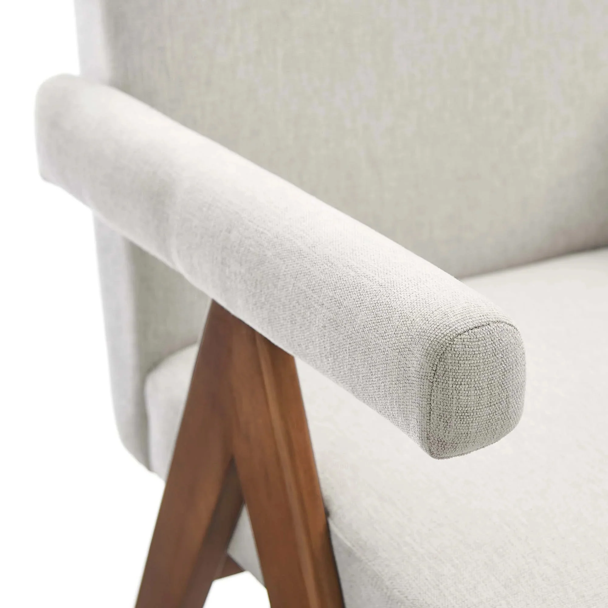 Heathered Fabric Dining Room Chairs Set of 2 - Image 6