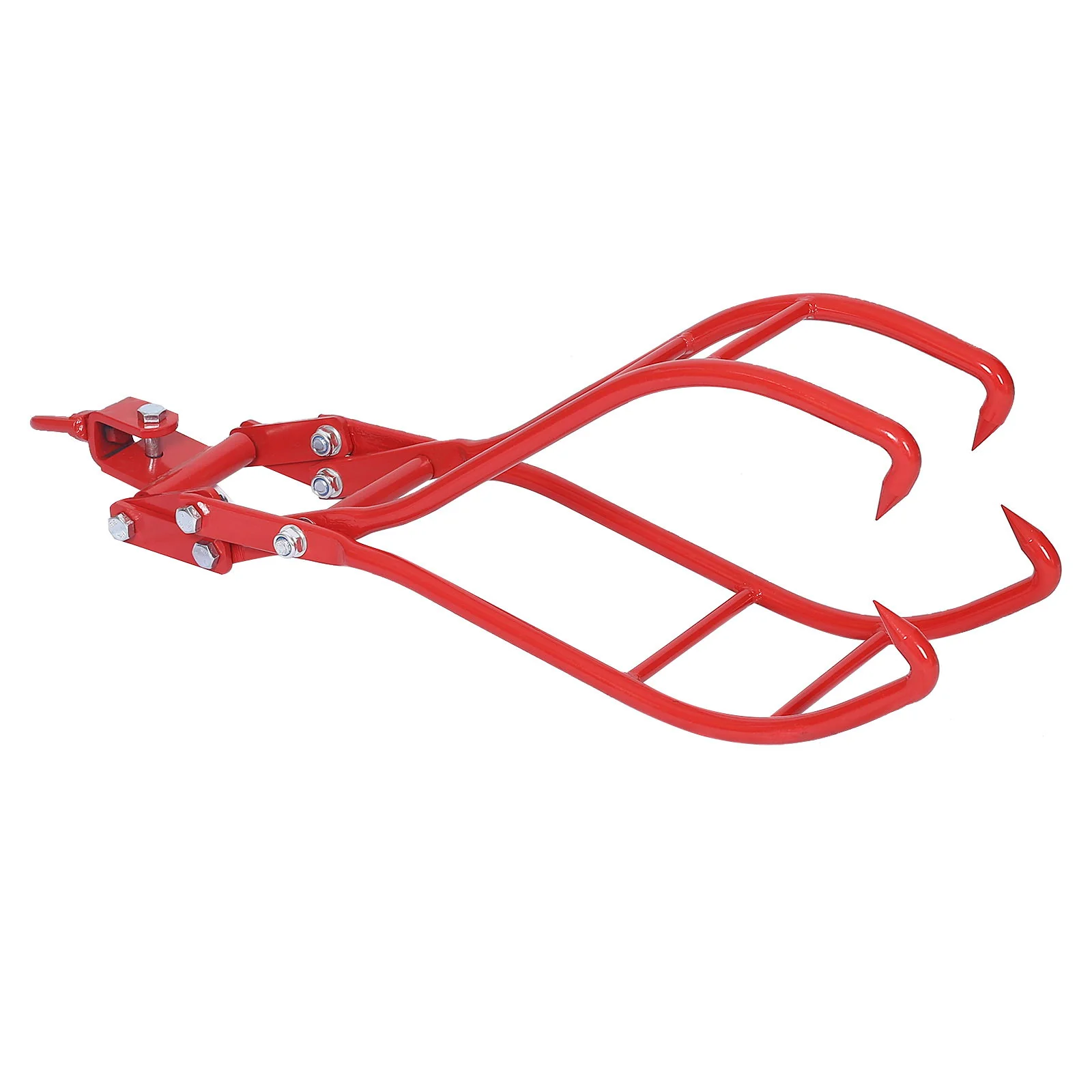 Heavy-Duty 4 Claw Timber Log Lifting Tongs Grabber - Red - Image 9