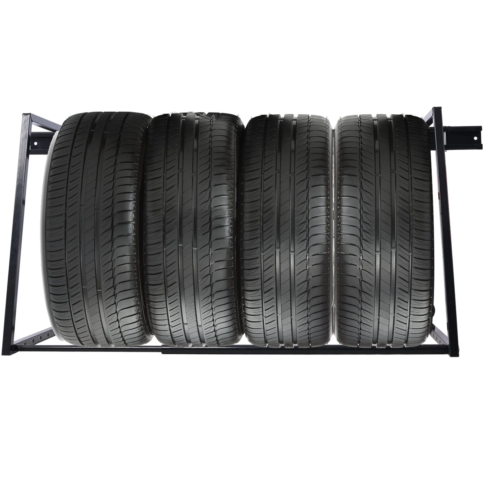Heavy Duty Adjustable Garage Wall Multi-Tire Rack Storage - Black - Image 3
