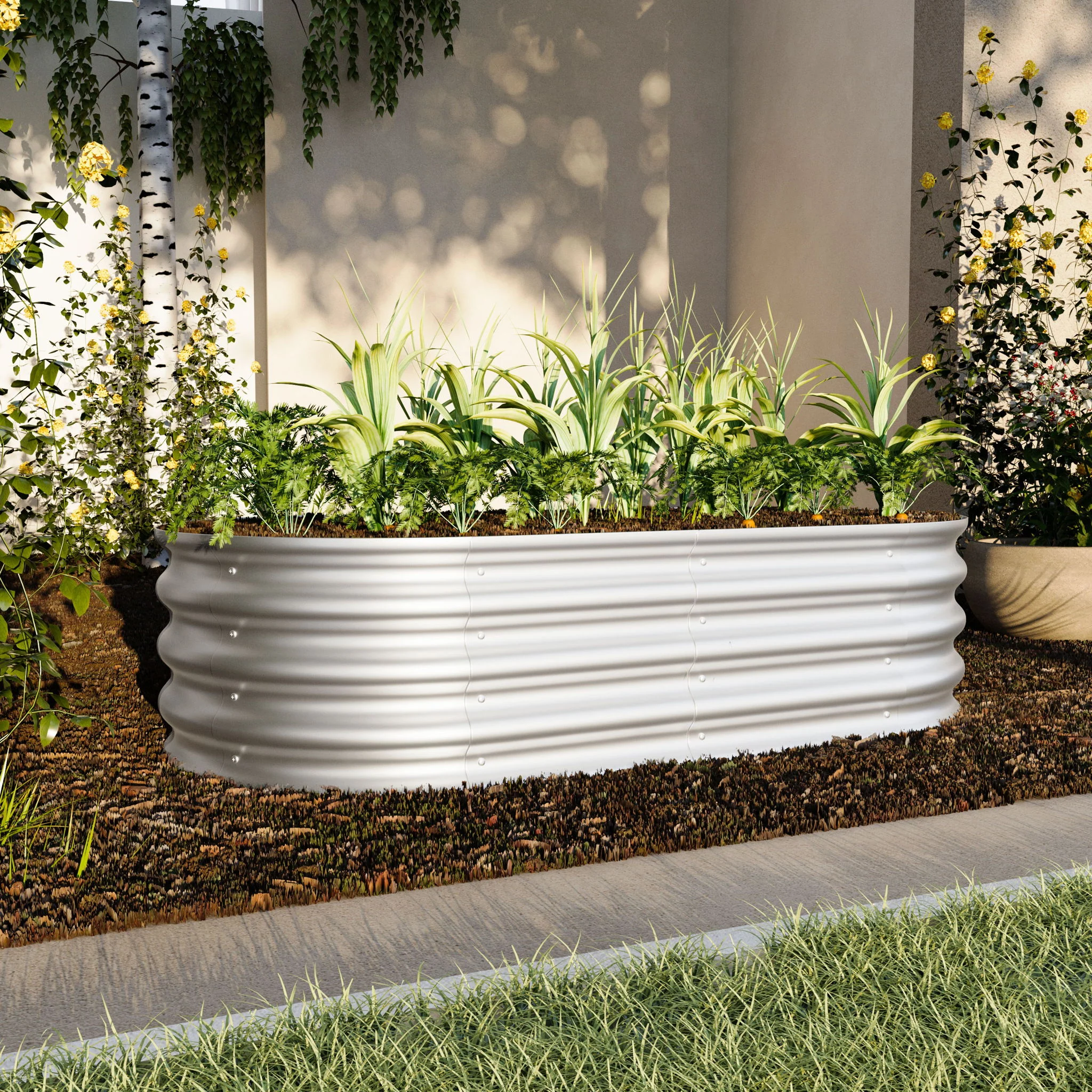 Heavy Duty Galvanized Raised Garden Bed Kit For Vegetables, Flowers & Herbs - Image 10