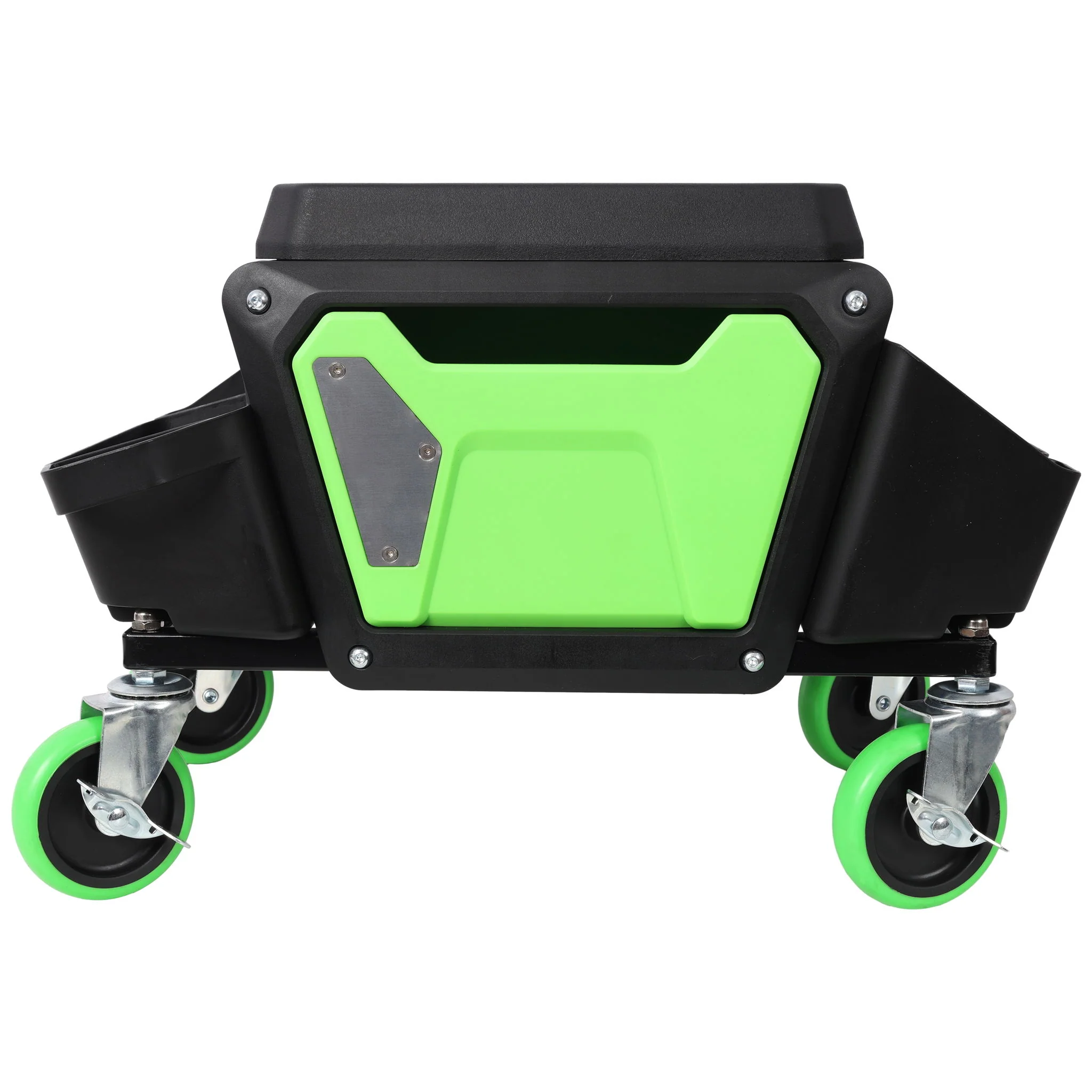 Heavy Duty Mechanic Stool With Wheels And Soft Rubber Cushion And 330Lbs Capacity - Green - Image 6