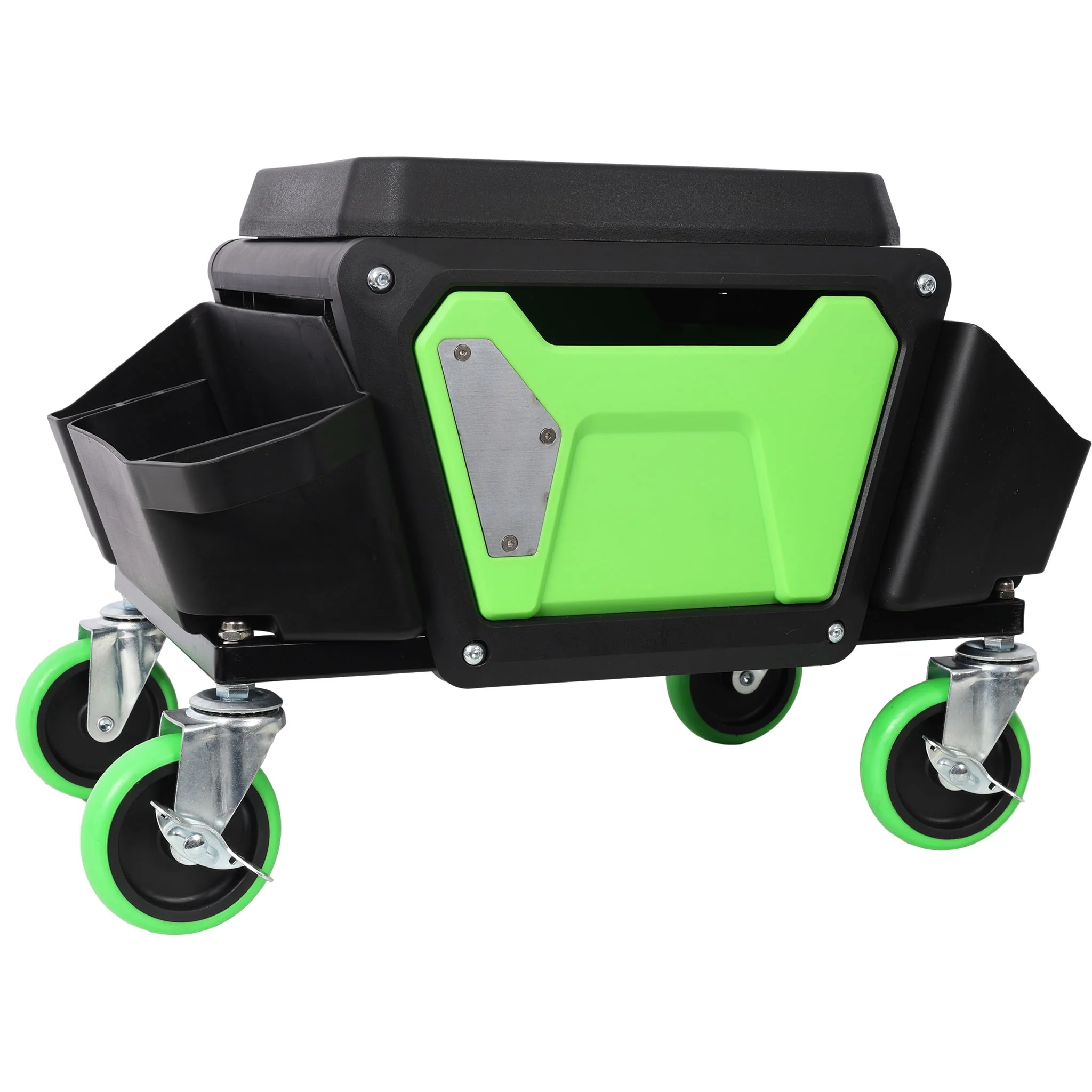 Heavy Duty Mechanic Stool With Wheels And Soft Rubber Cushion And 330Lbs Capacity - Green - Image 9
