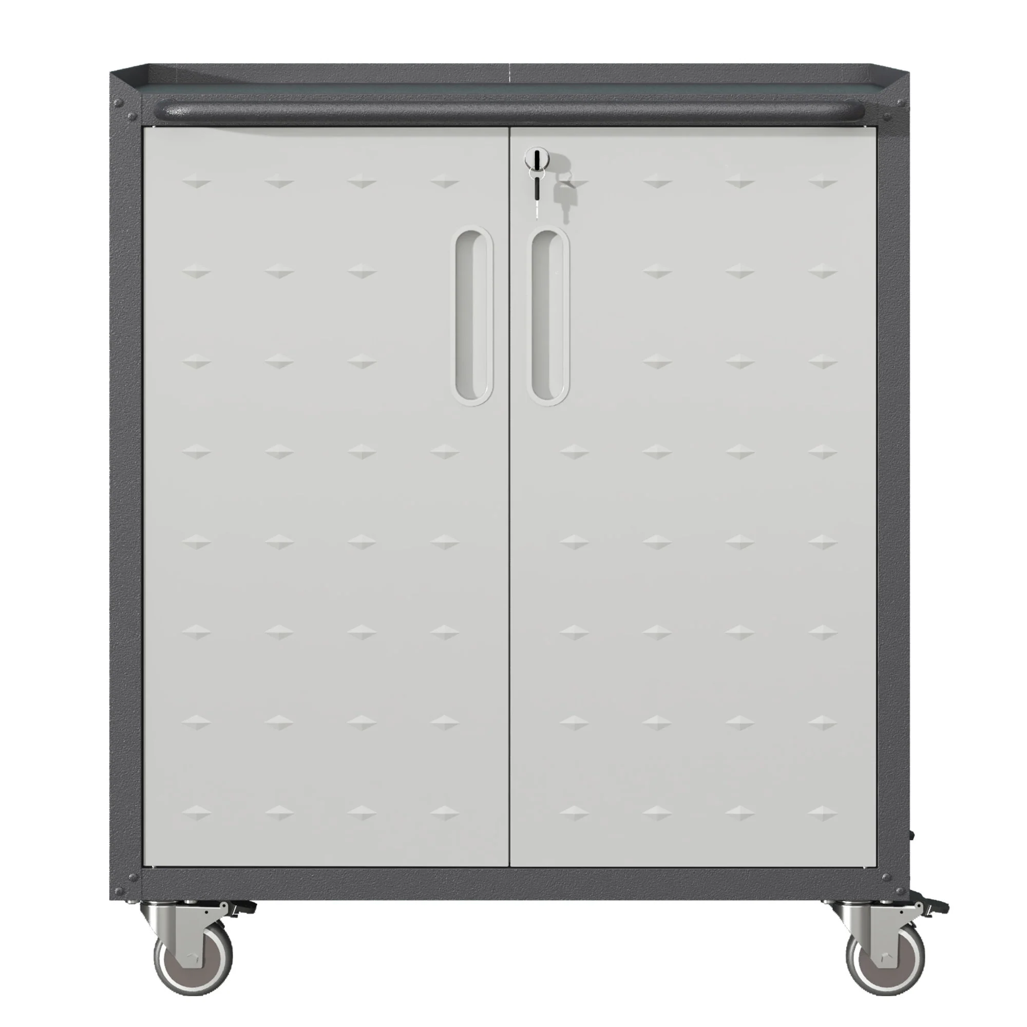Heavy Duty Metal Garage Storage Cabinet With Wheels Sturdy Tool Organizer - Image 17