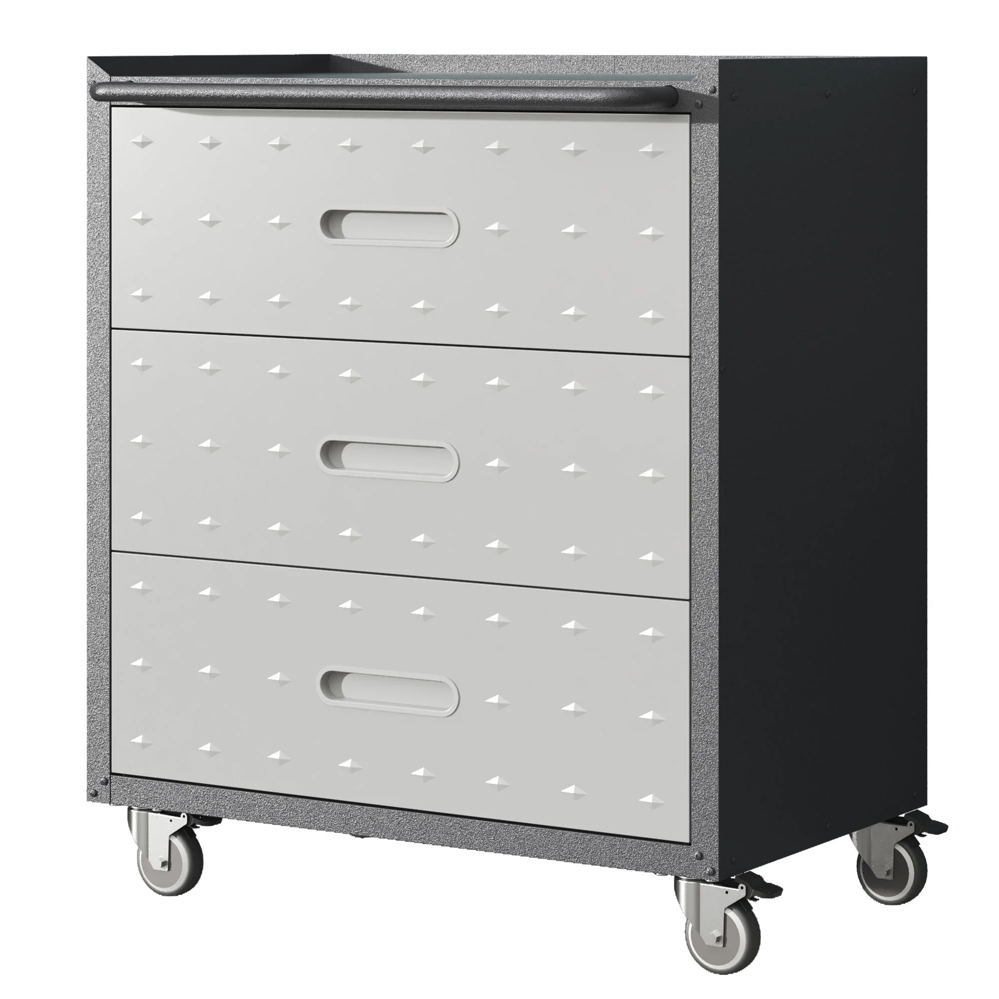 Heavy Duty Metal Storage Cabinet With Wheels 3 Drawer Tool Cabinet For Garage, Office, And Home Organizer Solutions - Image 3