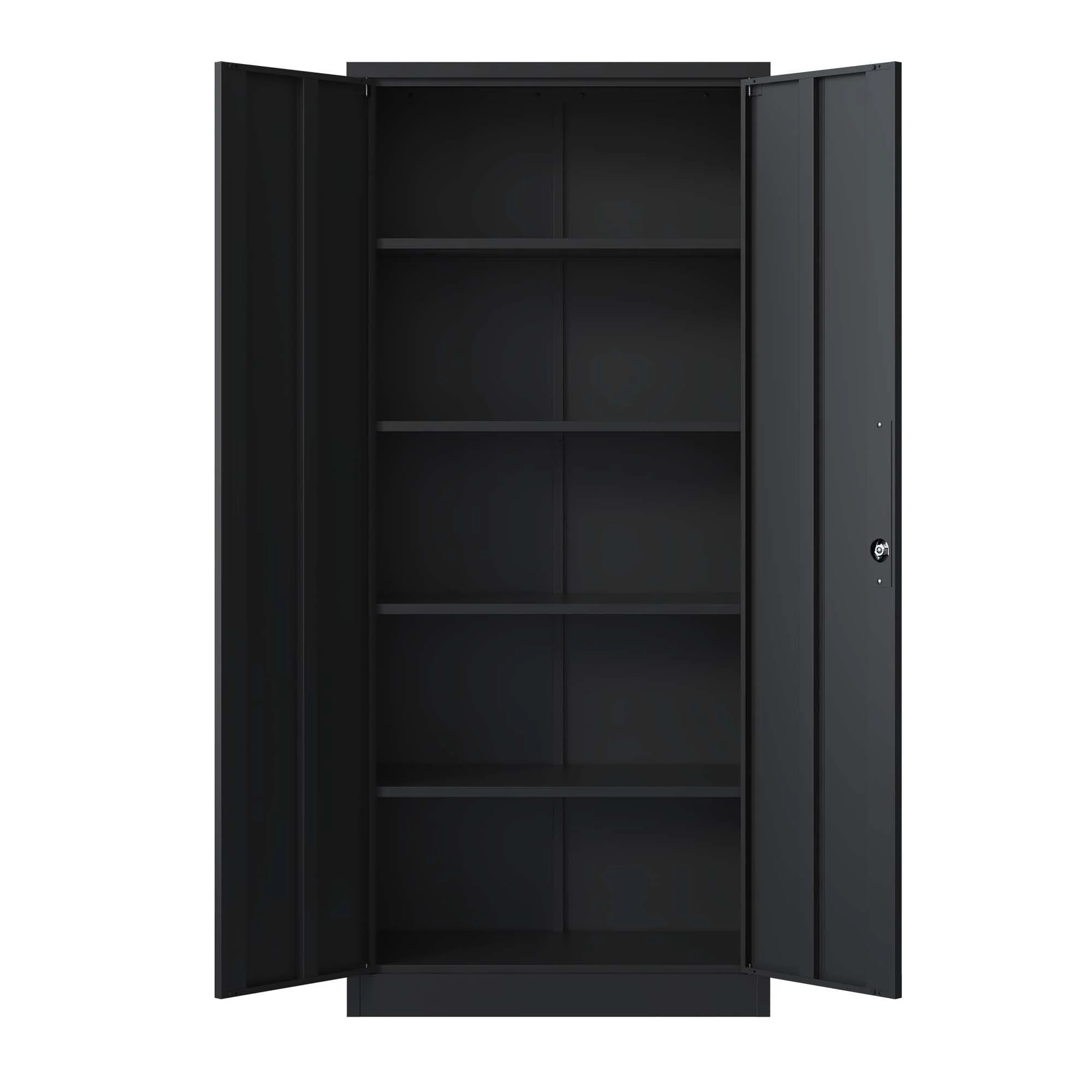 Heavy Metal Garage Storage Cabinet With Locking Doors, Steel, Adjustable Shelves - Image 5
